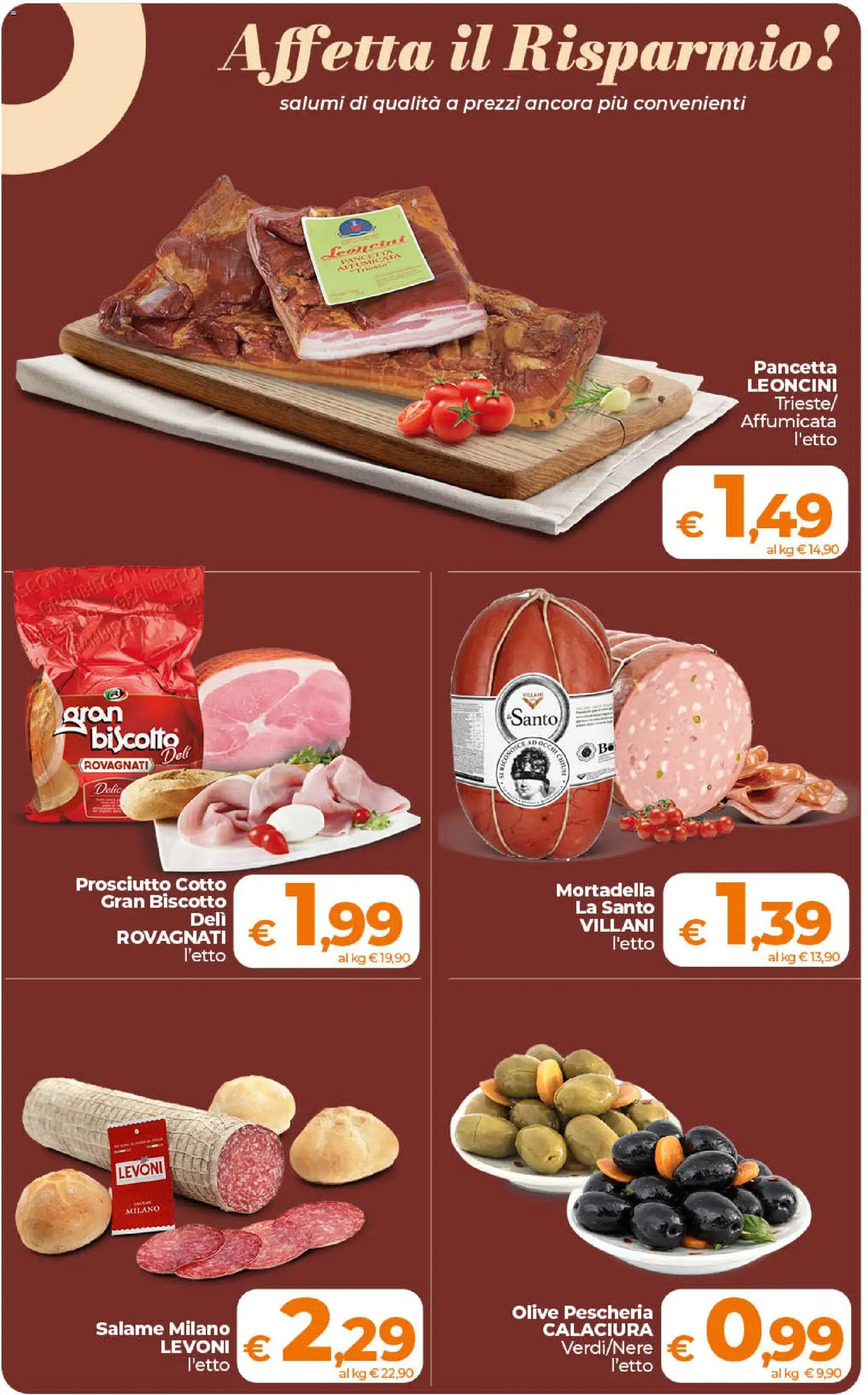 Volantino Ipercoop del 01/09/2026 | Pagina: 18 | Prodotti: Prosciutto Cotto, Salame, Pancetta, Mortadella