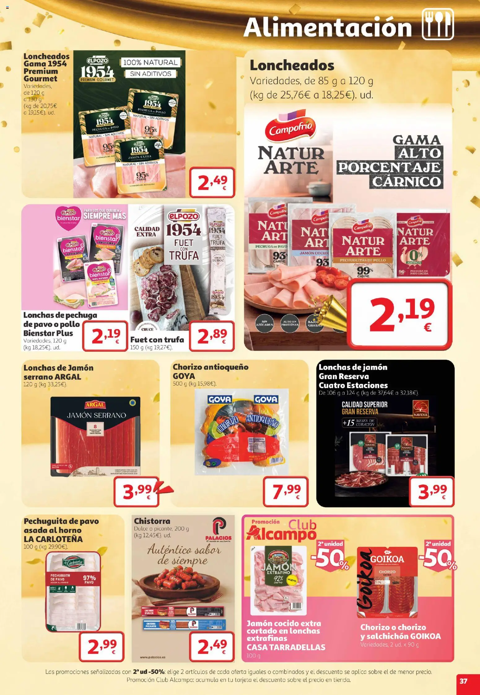 Alcampo folleto Telde │ válido desde el 22/10/2026 | Página: 37 | Productos: Dulce, Carne, Pollo, Pavo