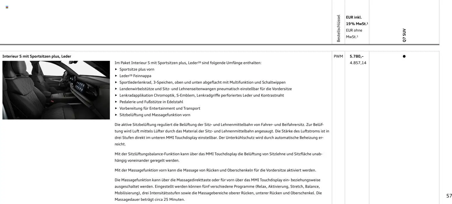 Audi Q7 – gültig ab 23.06.2026 | Seite: 57