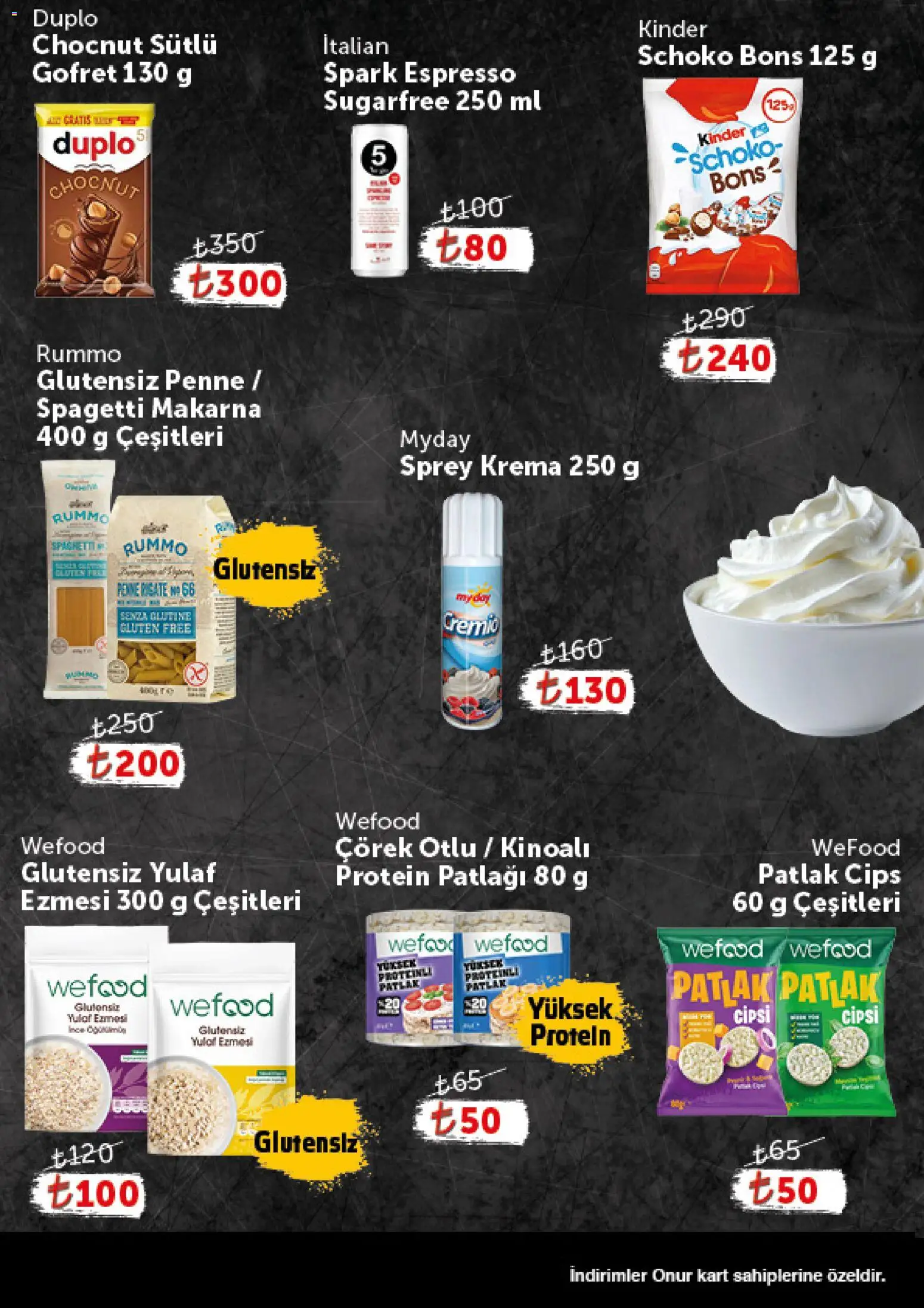 Onur Market - Katalog Gurme - 14 Temmuz 2026 tarihinden itibaren geçerlidir | Sayfa: 11 | Ürünler: Makarna, Cips, Krema, Yulaf