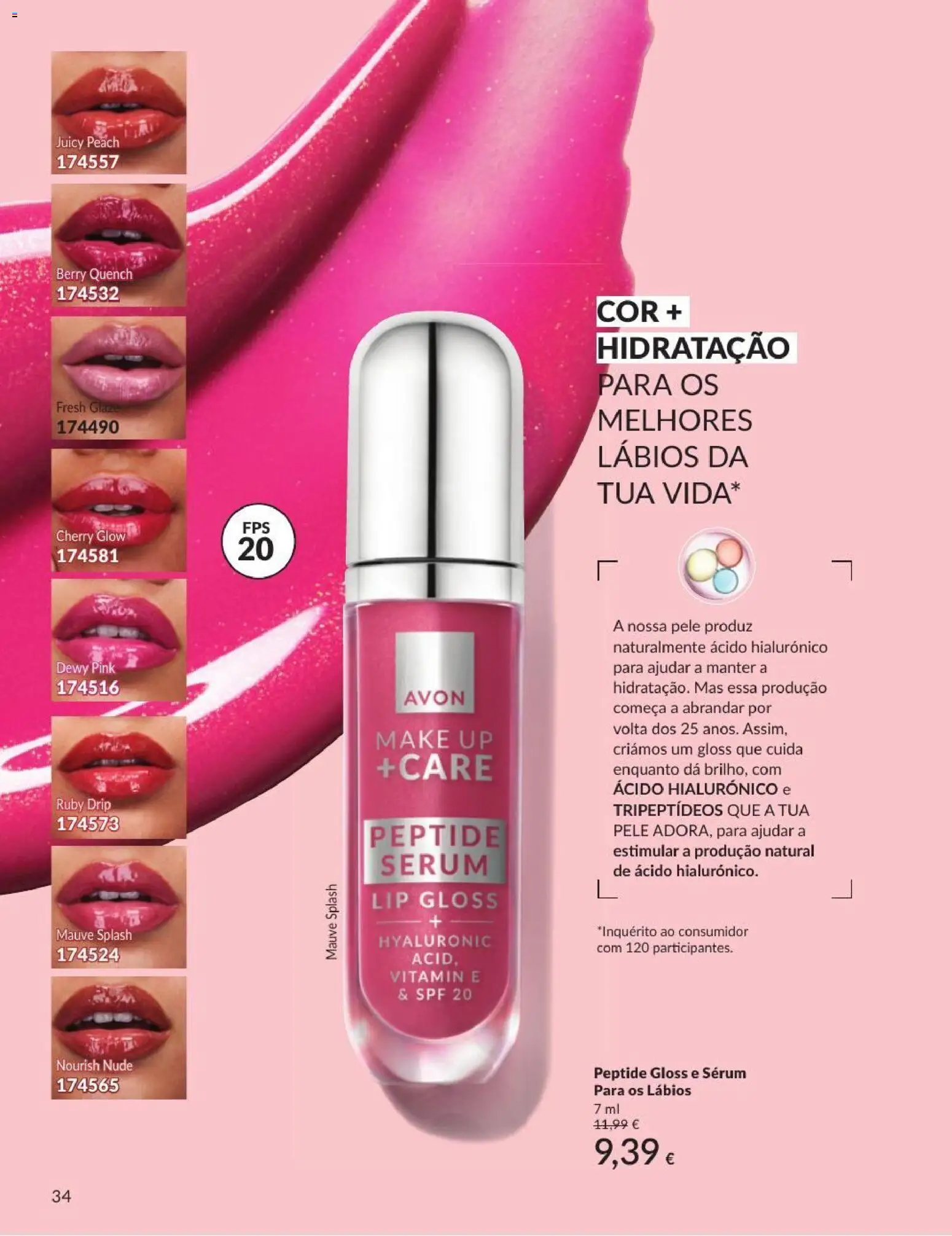 Catálogo Avon Campanha 9 │ válido de 01/09/2026 | Página: 34 | Produtos: Gloss, Sérum