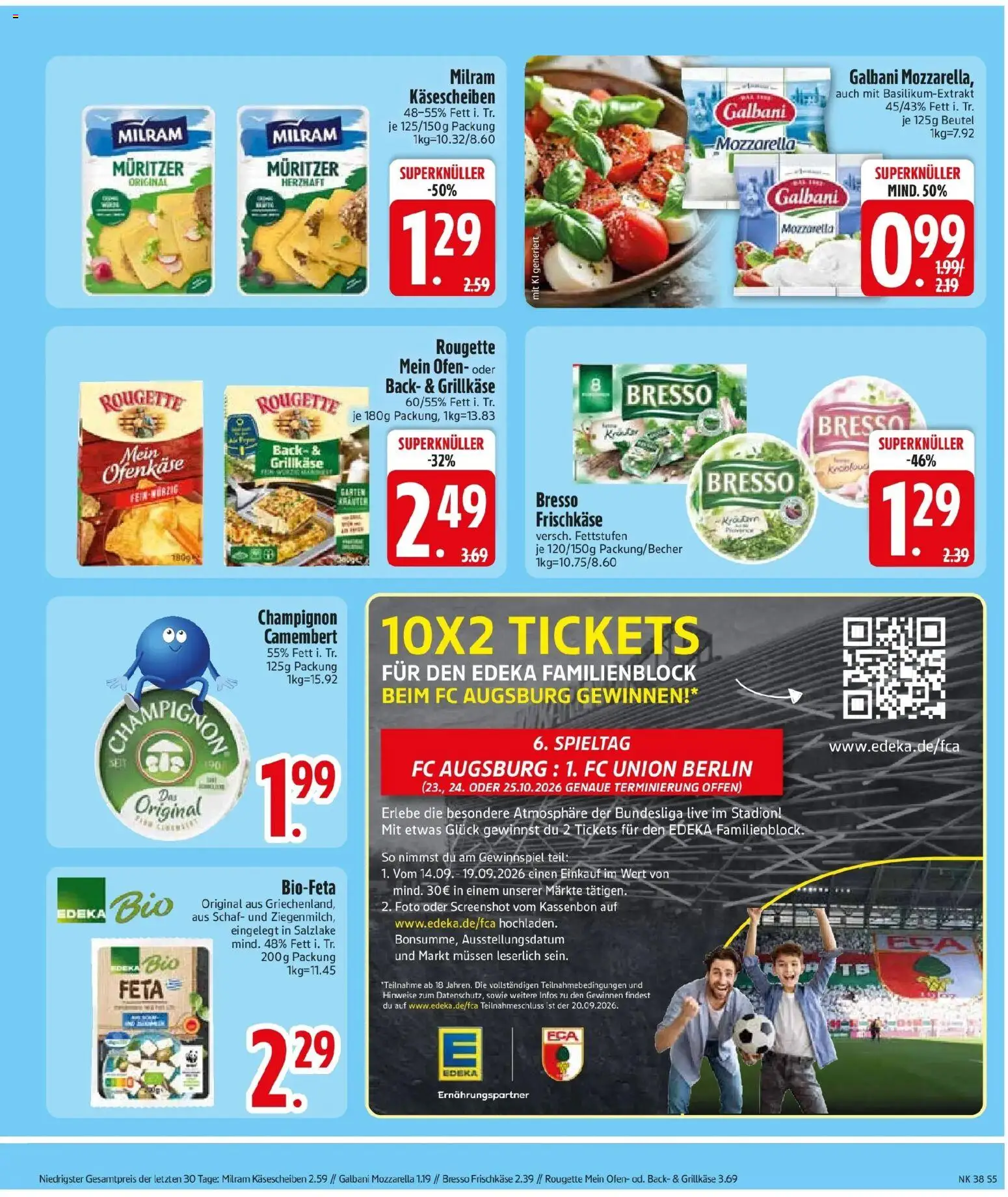 Edeka Prospekt Vilsbiburg (ab 14.09.2026) » Angebote Online | Seite: 7 | Produkte: Ofen, Feta, Mozzarella, Bresso