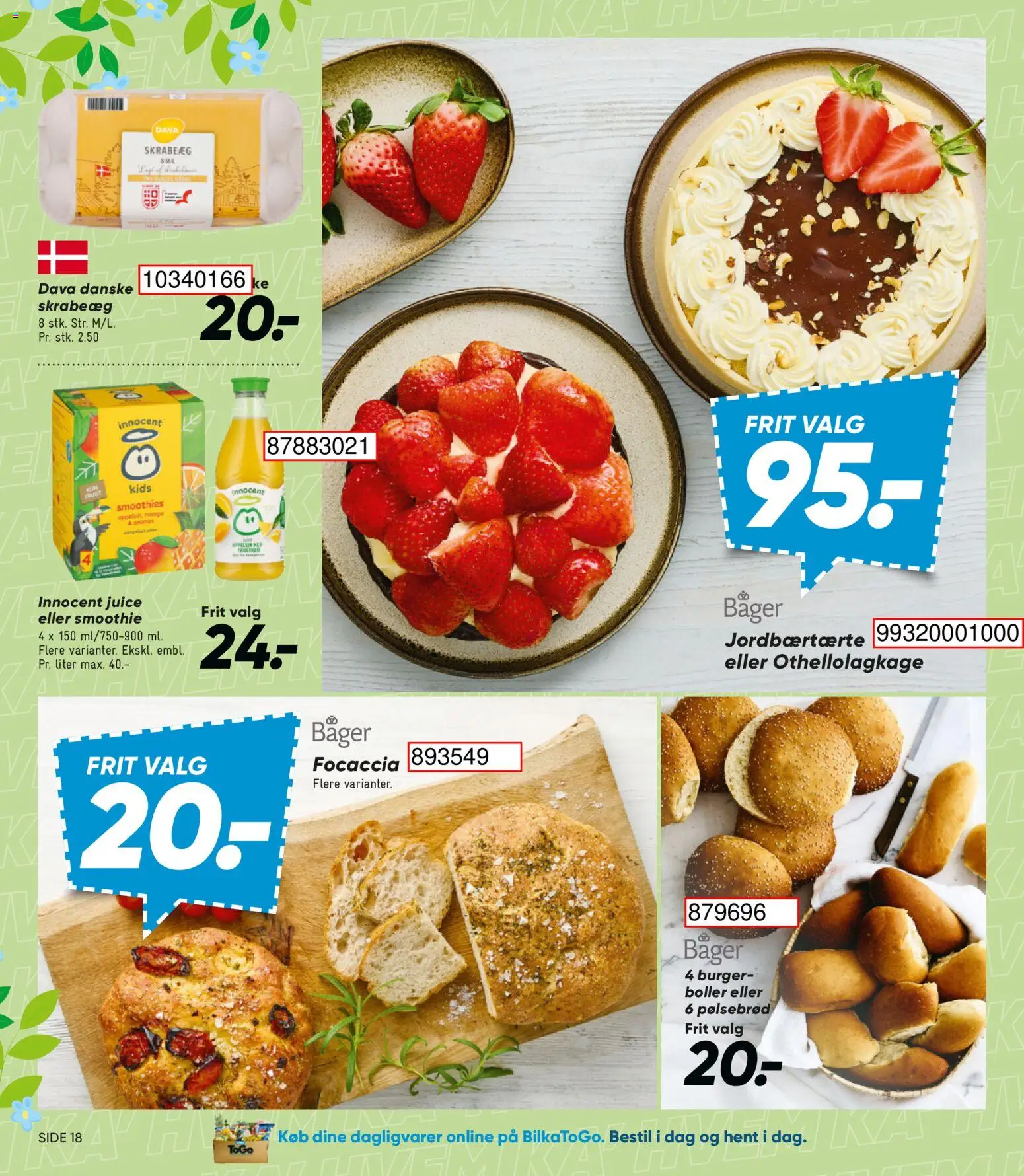 Bilka tilbudsavis – gyldig fra 15.05.2026 | Side: 20 | Produkter: Pølsebrød, Juice, Smoothie, Focaccia