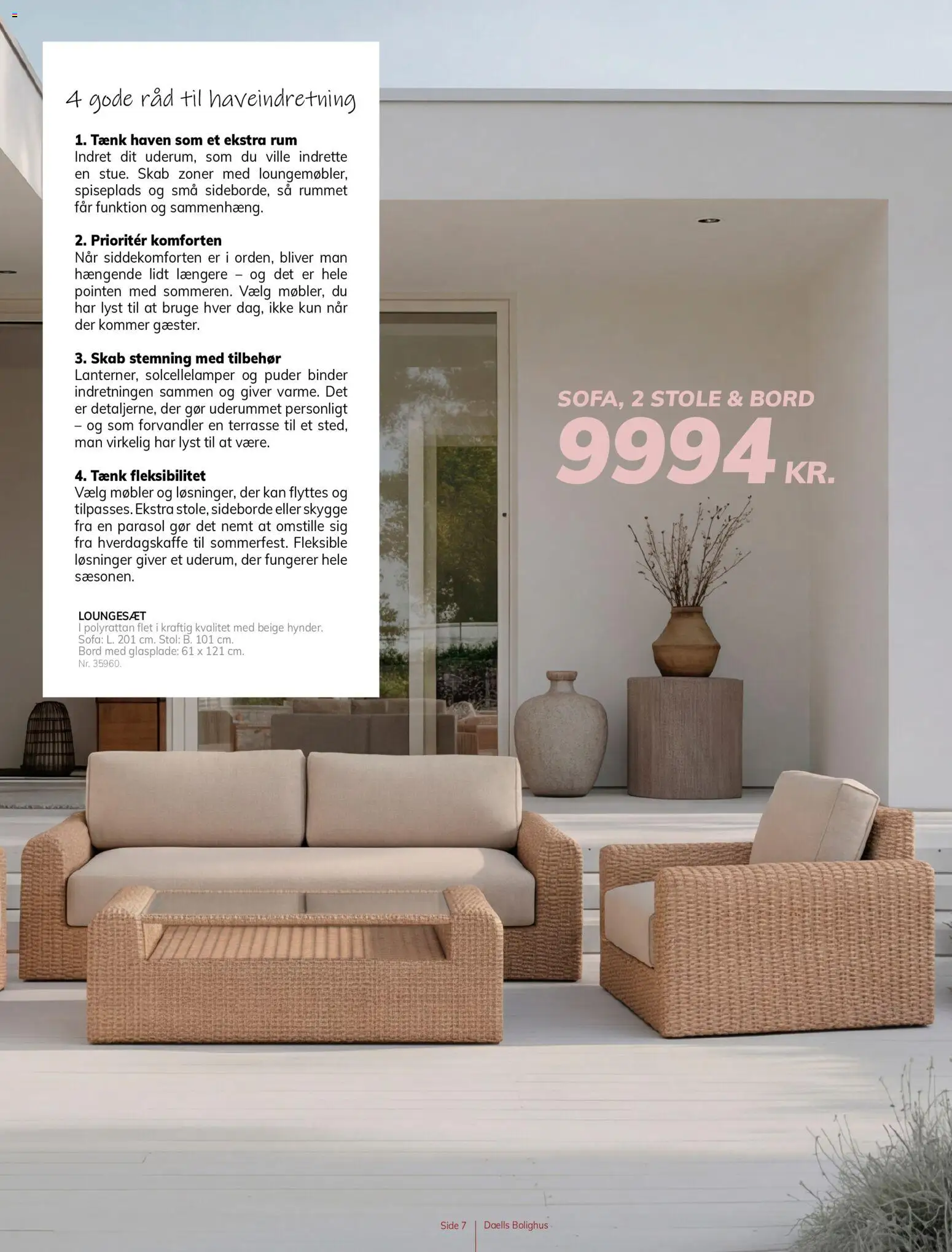 Daells Bolighus tilbudsavis – gyldig fra 19.05.2026 | Side: 7 | Produkter: Sofa, Bord, Stol, Loungesæt