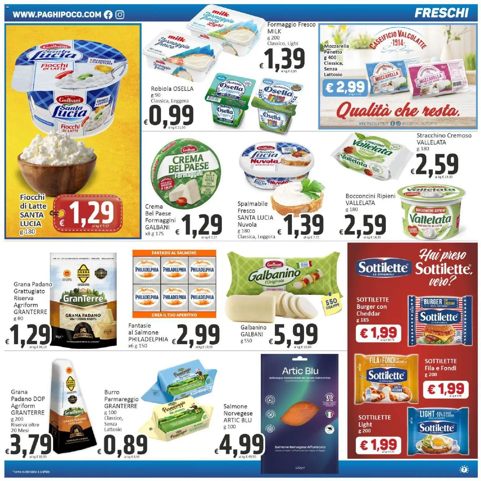 Volantino Paghi Poco del 28.05.2026 | Pagina: 7 | Prodotti: Crema, Salmone, Stracchino, Aperitivo