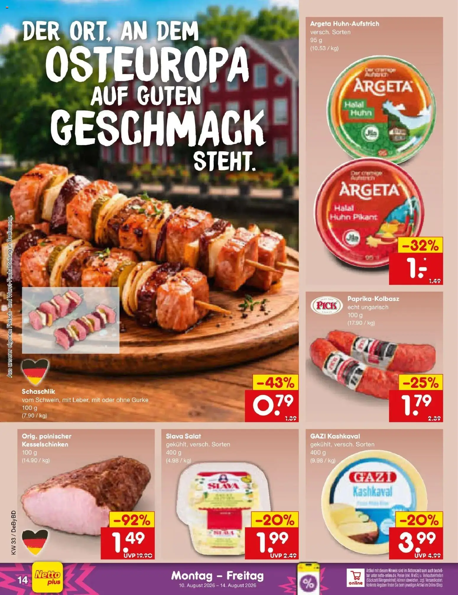 Netto Marken-Discount Prospekt Buttenwiesen – gültig ab 10.08.2026 | Seite: 18 | Produkte: Fleisch, Salat