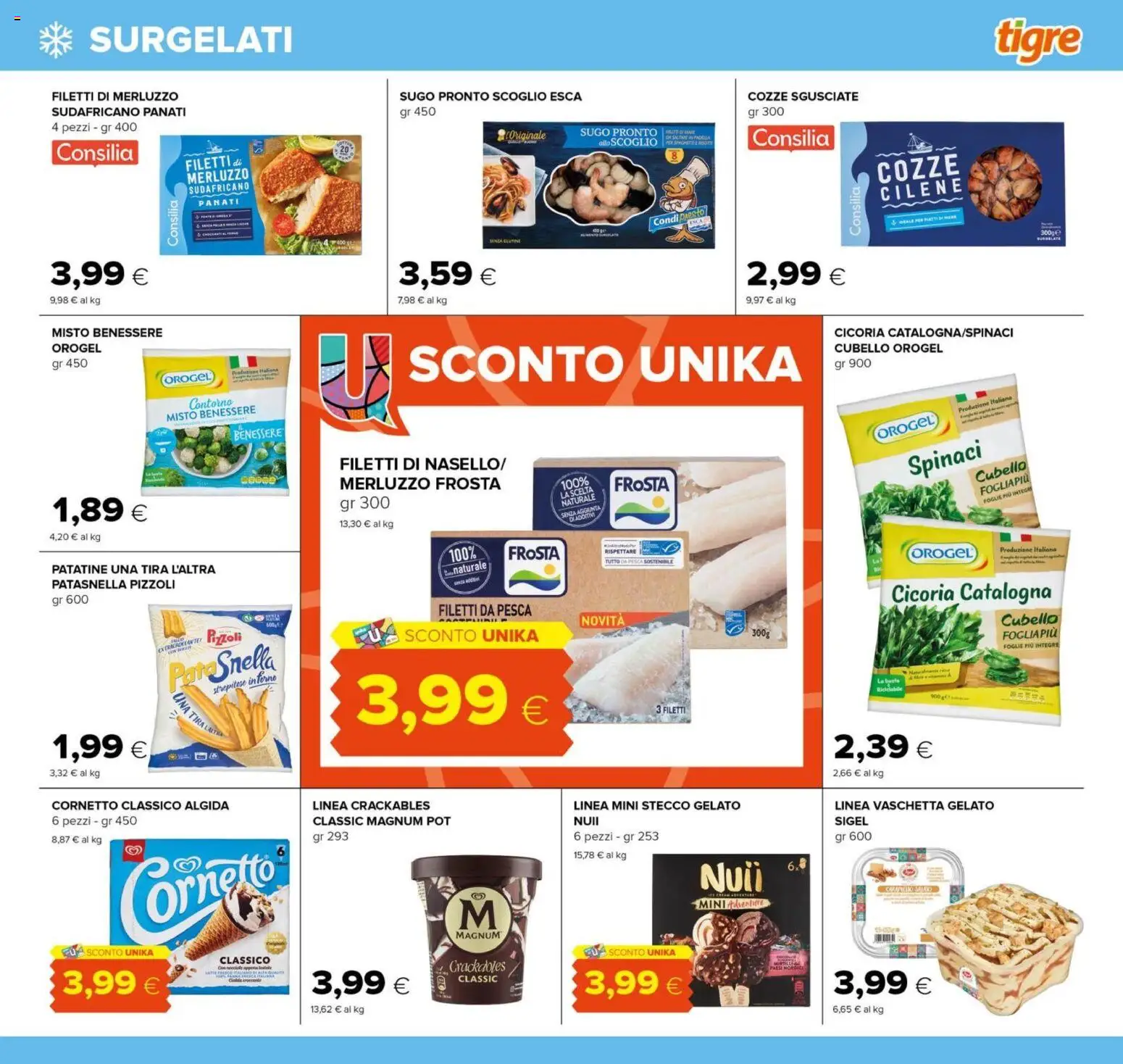 Volantino Tigre del 07.05.2026 | Pagina: 11 | Prodotti: Patatine, Gelato, Pesca, Sugo