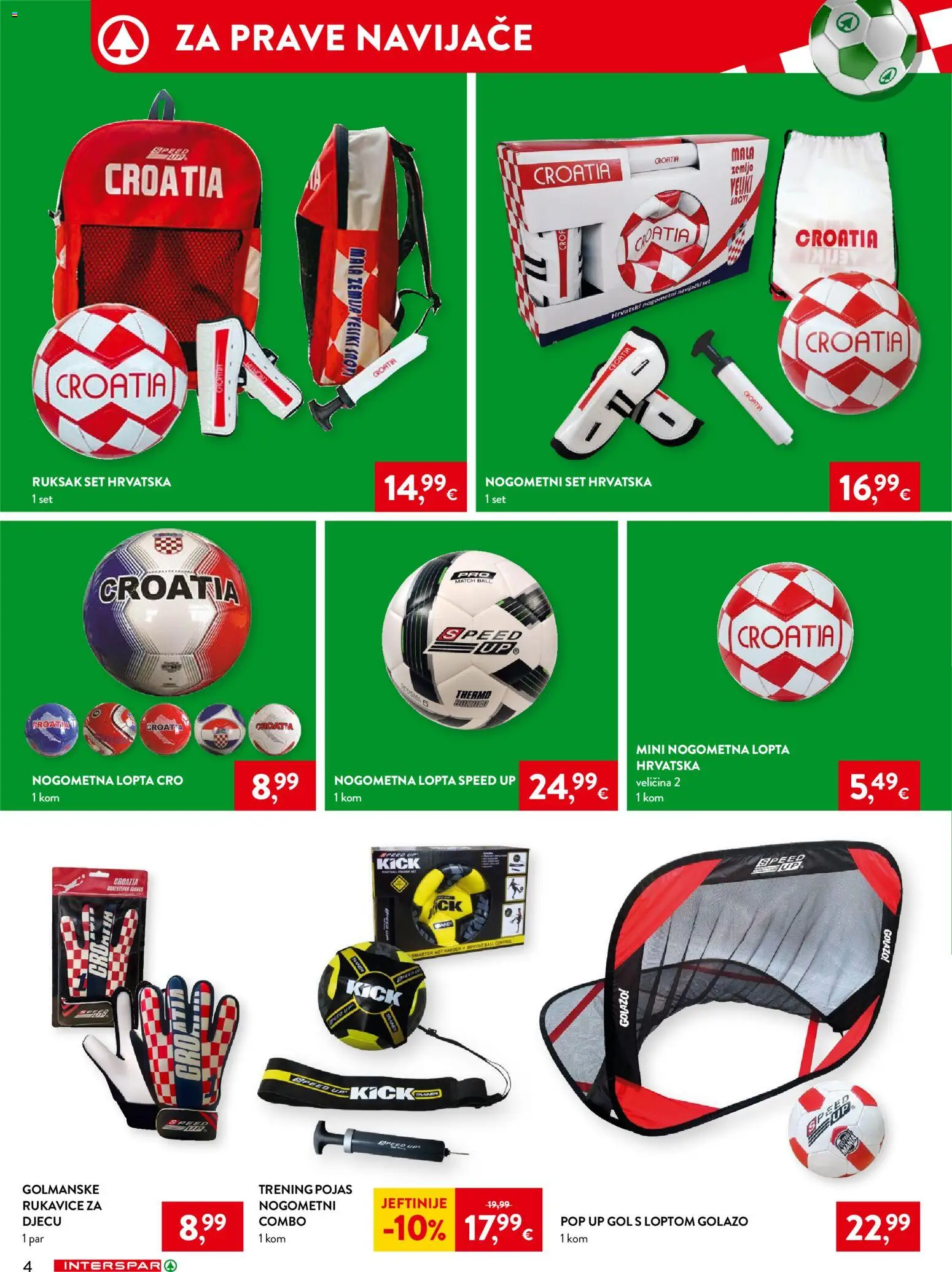 Interspar katalog | vrijedi od 10.06.2026 | Stranica: 4 | Proizvodi: Lopta, Ruksak, Rukavice, Pojas