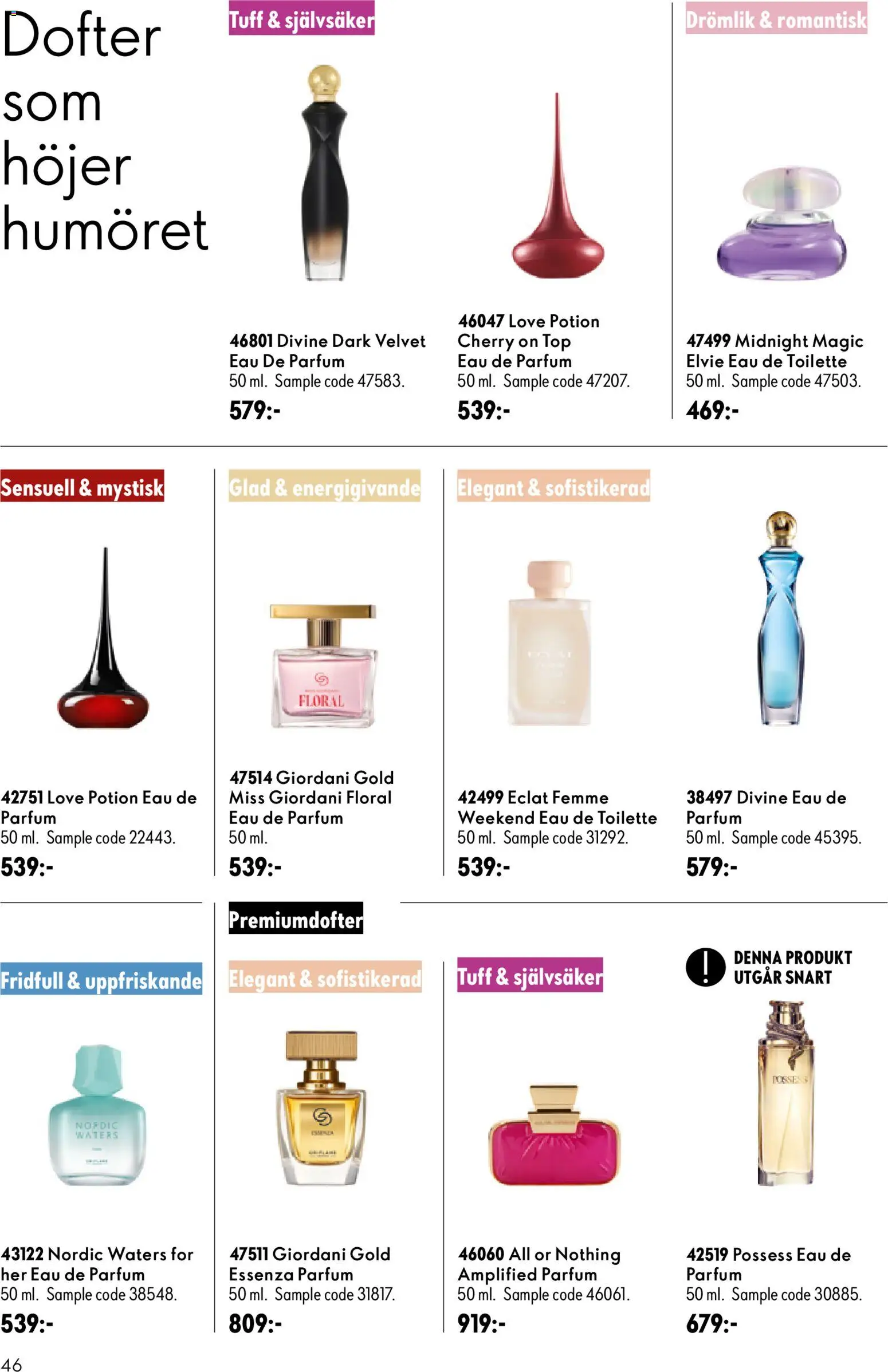 Oriflame reklamblad aktuell från 16/09/2026 | Sida: 46 | Produkter: Eau de toilette