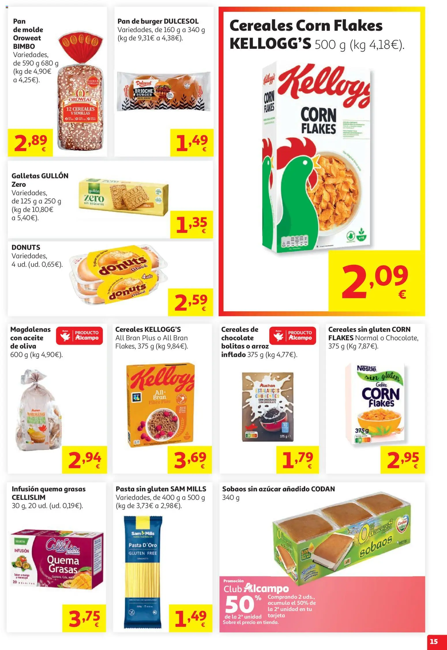 Alcampo HG Catalán Litoral │ válido desde el 15/07/2026 | Página: 15 | Productos: Aceite, Chocolate, Arroz, Ρούτερ