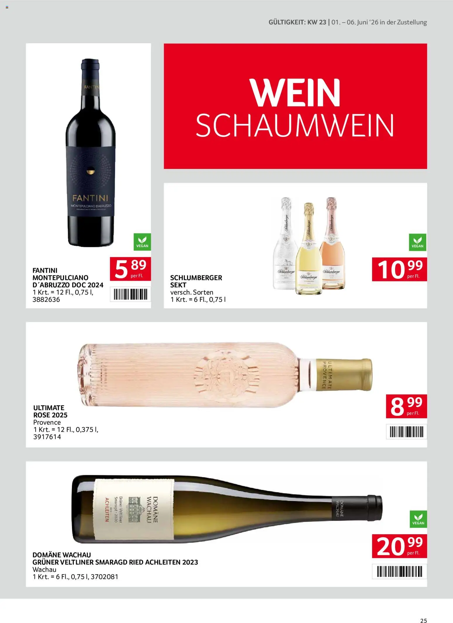 Transgourmet Zustellaktion gültig ab 01.06.2026 | Seite: 25 | Produkte: Wein