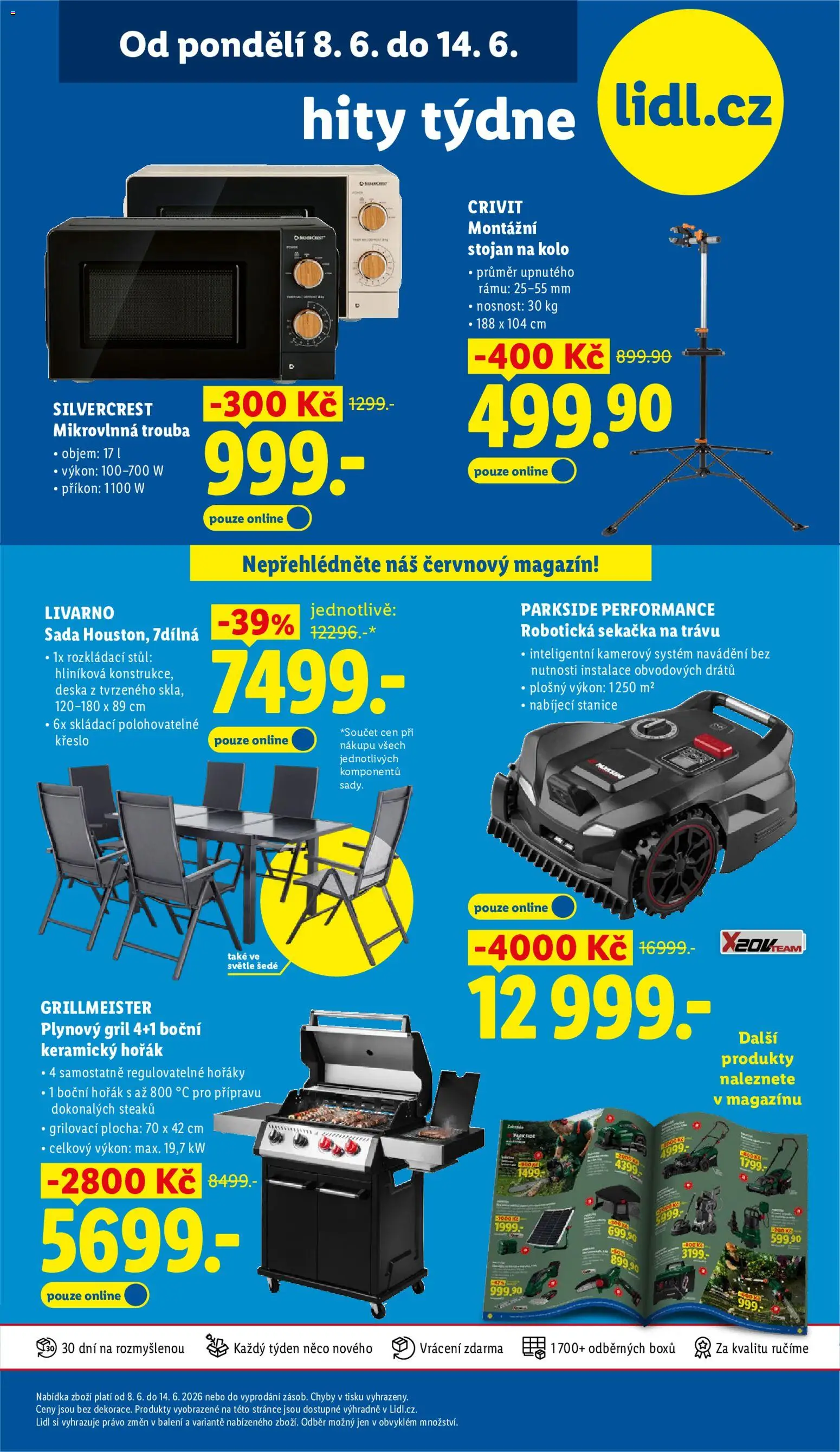 Lidl leták - Spotřební zboží od 08.06.2026 | Strana: 29 | Produkty: Kolo, Mikrovlnná trouba, Sekačka, Stůl