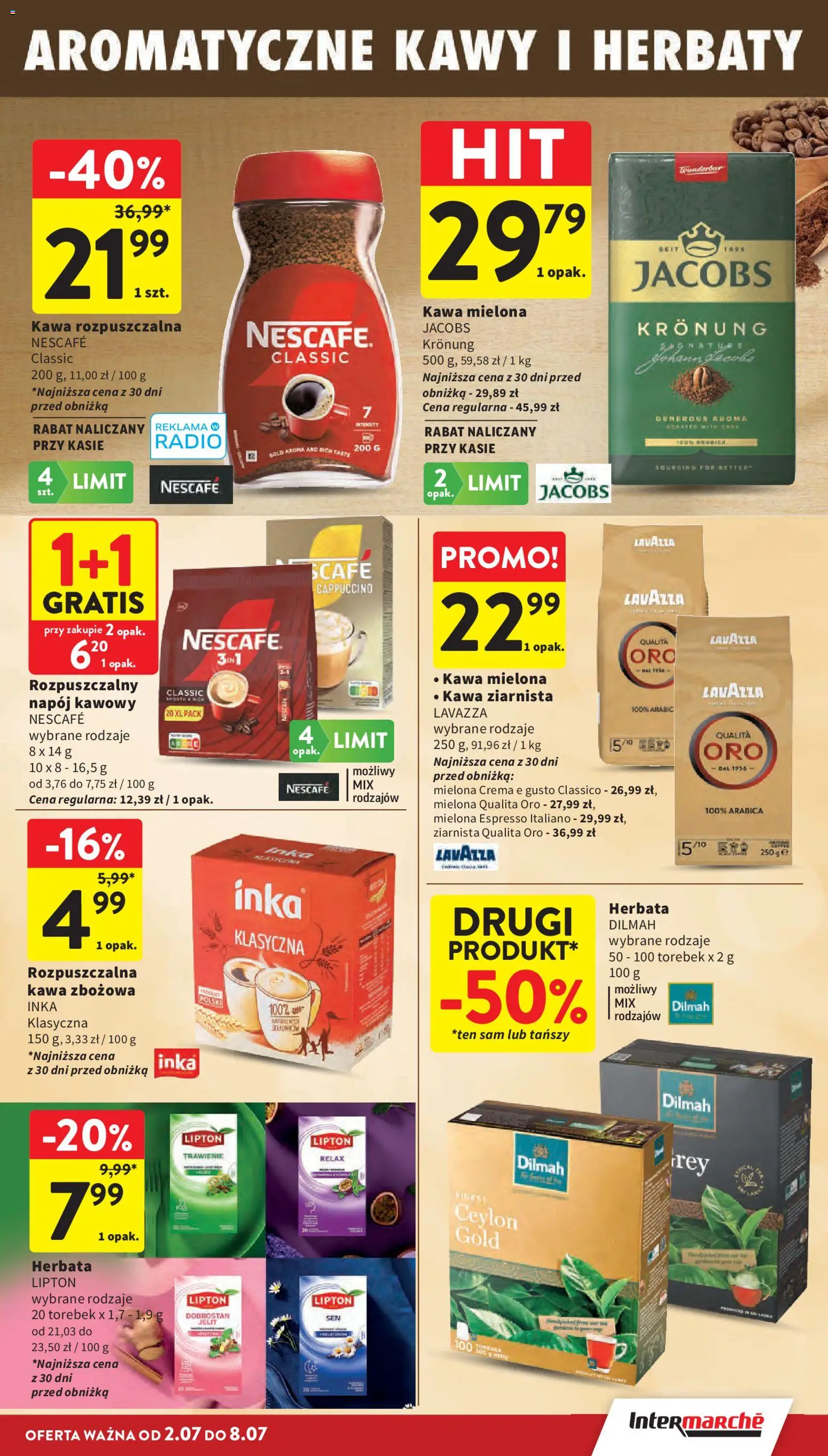 Intermarche gazetka od 02.07.2026 | Strona: 23 | Produkty: Radio, Lavazza, Kawa, Herbata