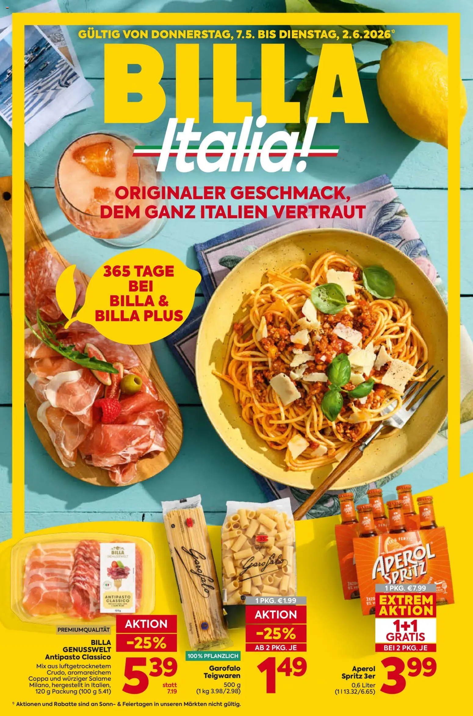 Billa Italia  gültig ab 07.05.2026 | Seite: 1