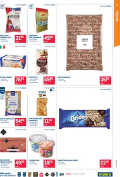 Náhled letáku Makro leták - Gastronomie od 07.10.2026 | Strana: 17 | Produkty: Emco Mysli, Čokoláda, Fazole, Lasagne