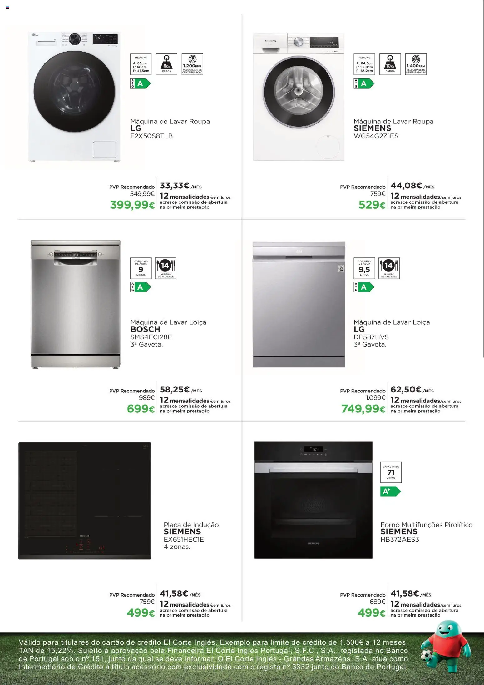 El Corte Ingles folheto │ válido de 05.06.2026 | Página: 14 | Produtos: Agua, Forno, Máquina de lavar, Banco