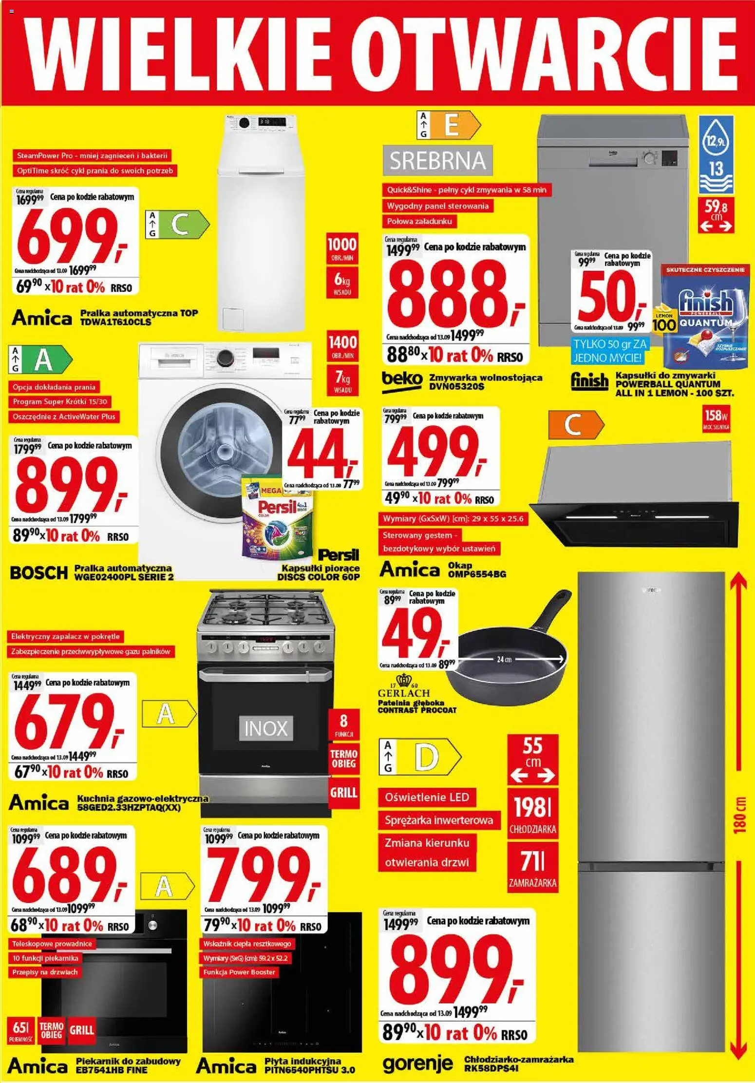 Mediaexpert promocje - Wielkie otwarcie Łęczyca od 03.09.2026 | Strona: 7 | Produkty: Top, Zamrażarka, Piekarnik, Okap