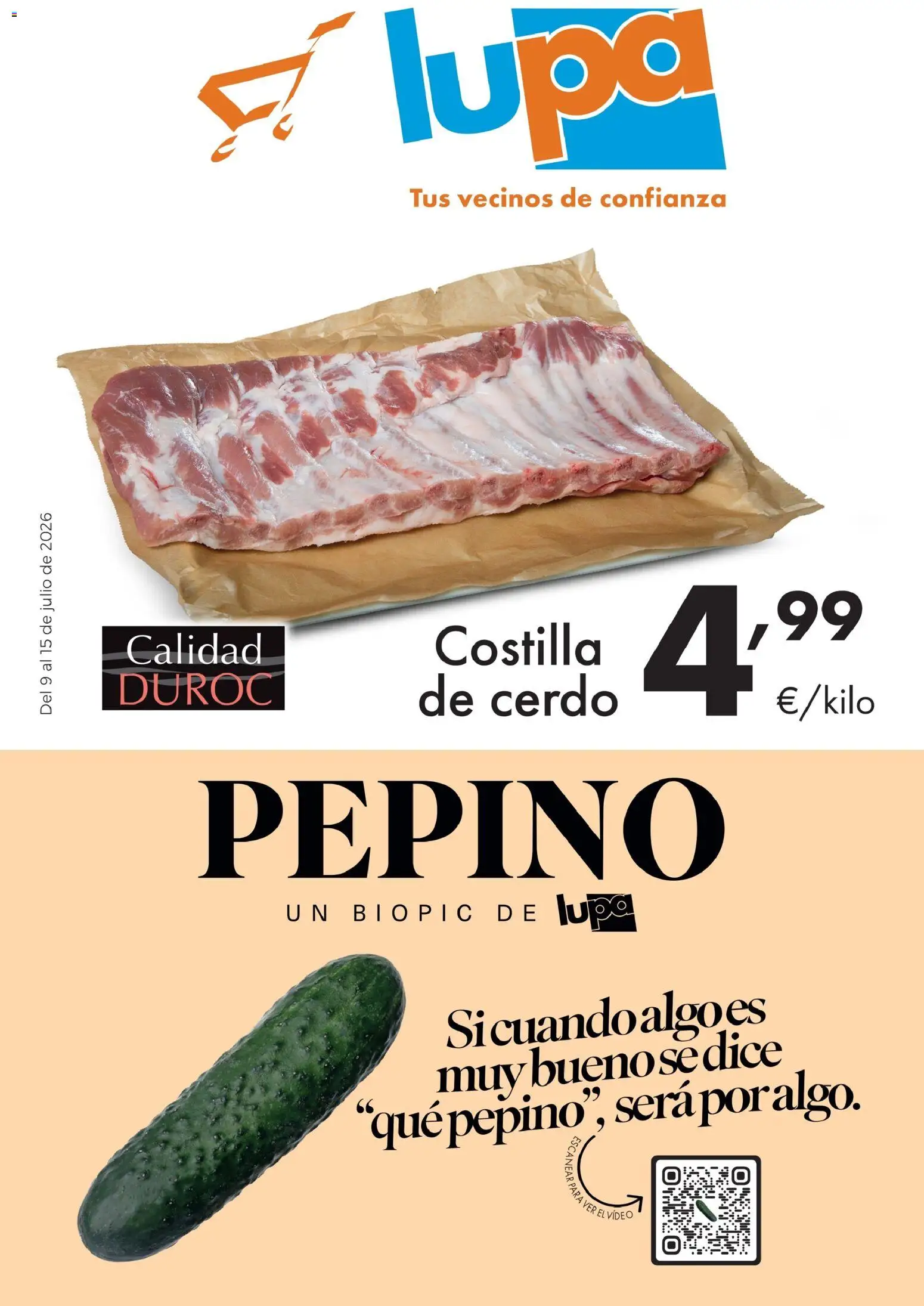 Lupa Supermercados folleto │ válido desde el 09/07/2026 | Página: 1 | Productos: Στιγμιαίος καφές, Cerdo