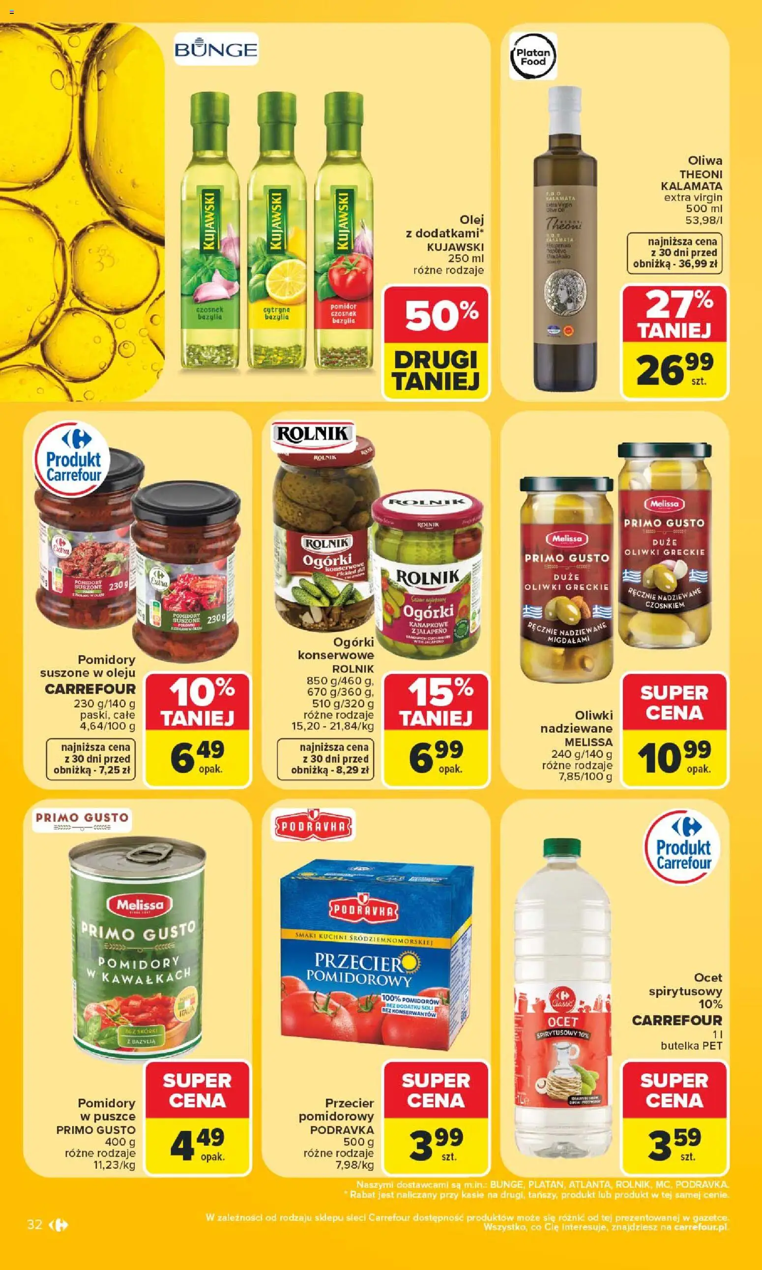 Carrefour gazetka od 08.06.2026 | Strona: 34 | Produkty: Czosnek, Ocet, Pomidory suszone, Pomidory