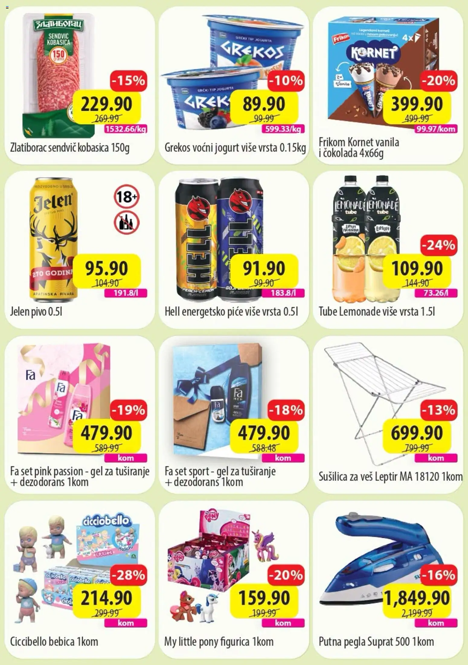 Senta Promet katalog - važi od 29.06.2026 | Strana: 2 | Proizvode: Jogurt, Čokolada, Gel za tuširanje, Dezodorans