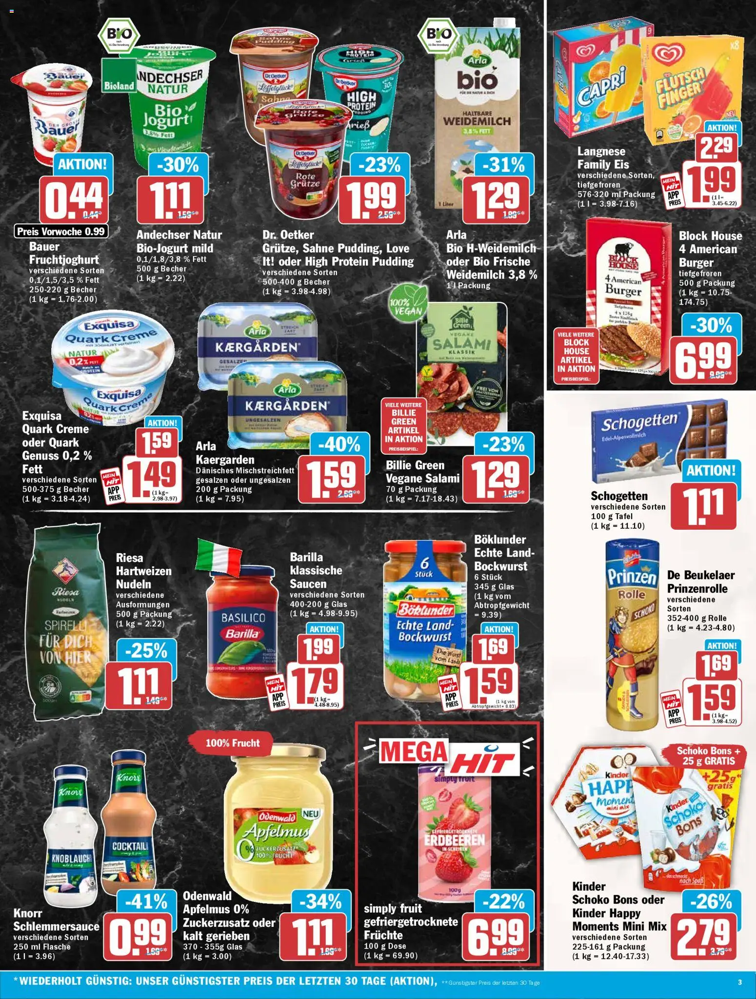HIT Prospekt 	 – gültig ab 06.04.2026 | Seite: 3 | Produkte: High protein pudding, Quark, Pudding, Creme