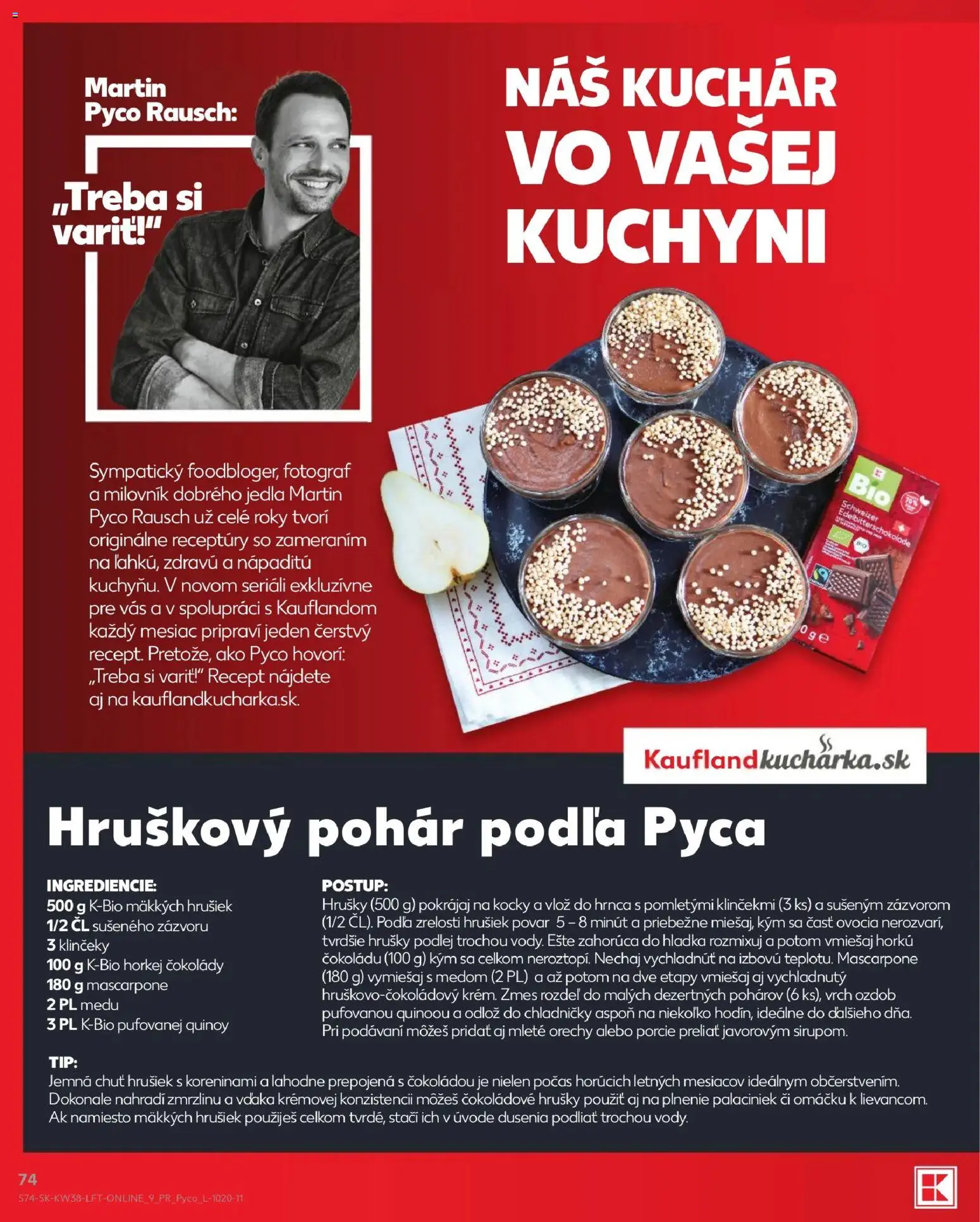 Nové Kaufland akcie – leták je platný od 17.09.2026 | Strana: 74 | Produkty: Orechy, Mascarpone, Hrušky