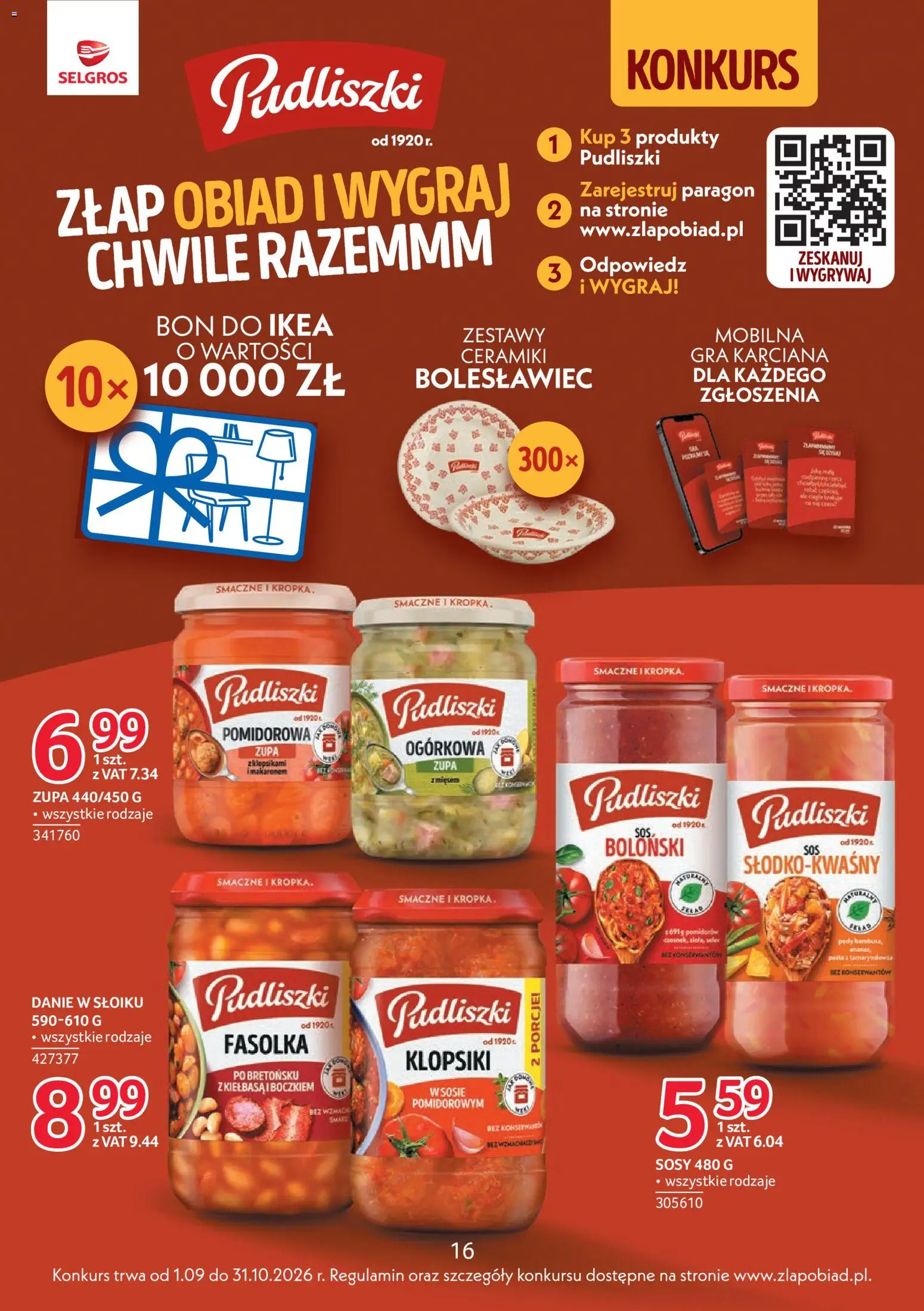 Selgros cash&carry gazetka - Markowe Produkty od 22.10.2026 | Strona: 16 | Produkty: Gra, Klopsiki, Zupa, Sosy