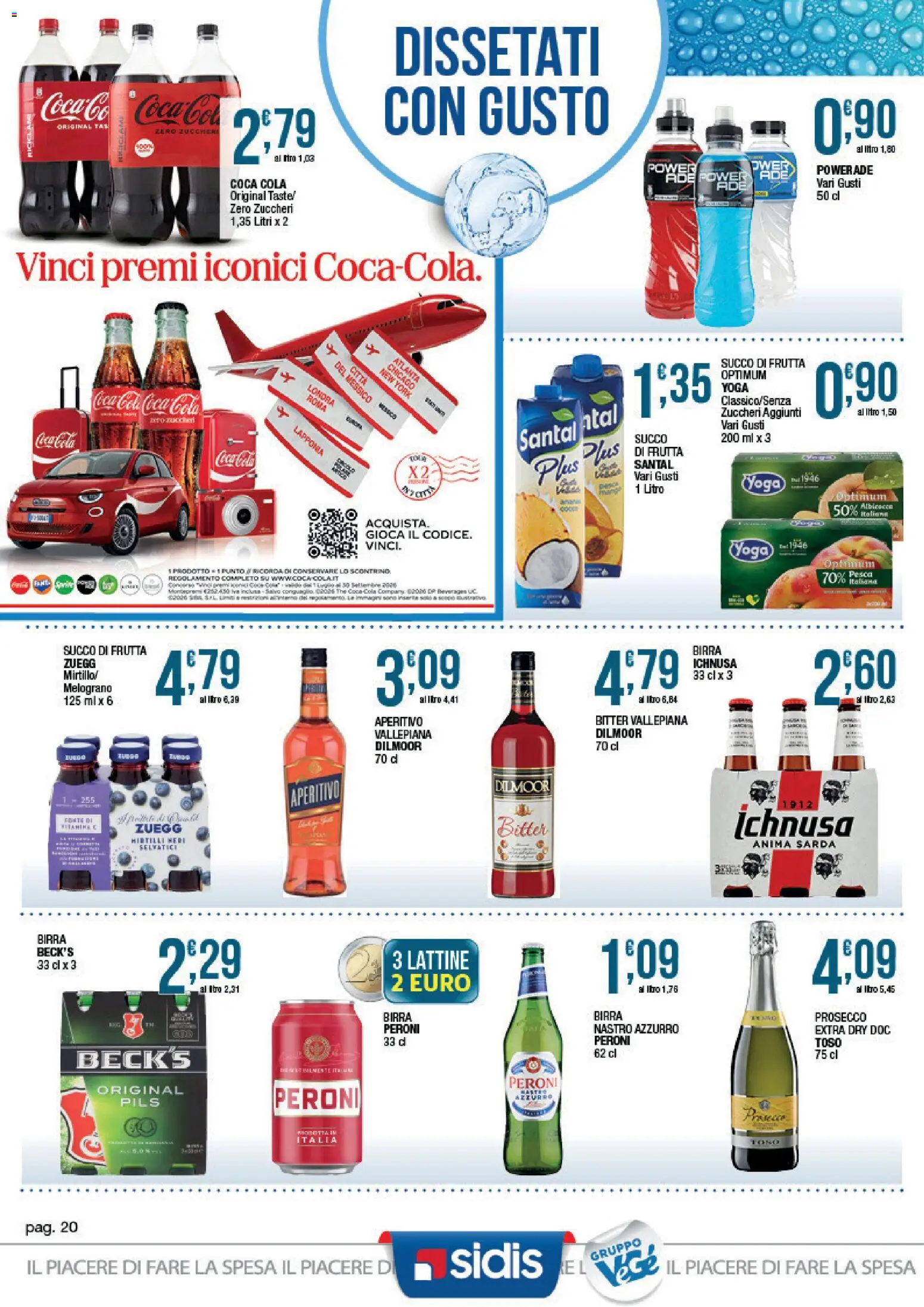 Volantino Sidis del 24/08/2026 | Pagina: 20 | Prodotti: Succo, Prosecco, Frutta, Succo di frutta