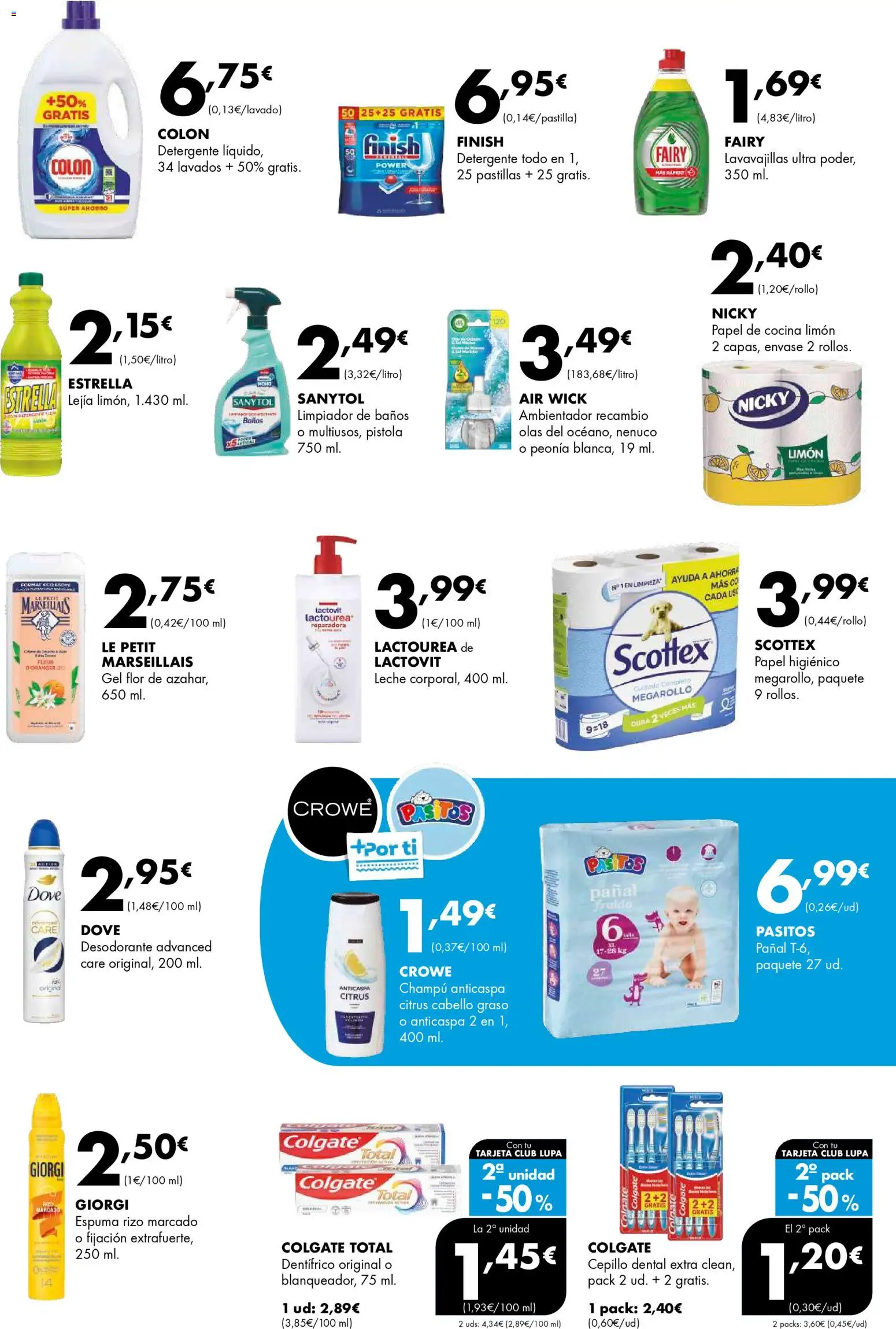 Lupa Supermercados folleto │ válido desde el 05.03.2026 | Página: 15 | Productos: Cepillo, Champú, Detergente, Papel higienico