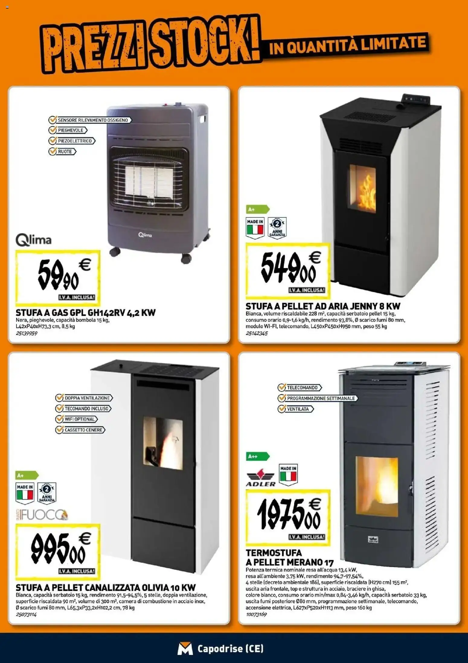 Volantino TECNOMAT del 24/09/2026 | Pagina: 8 | Prodotti: Pellet, Stufa, Top, Stufa a gas