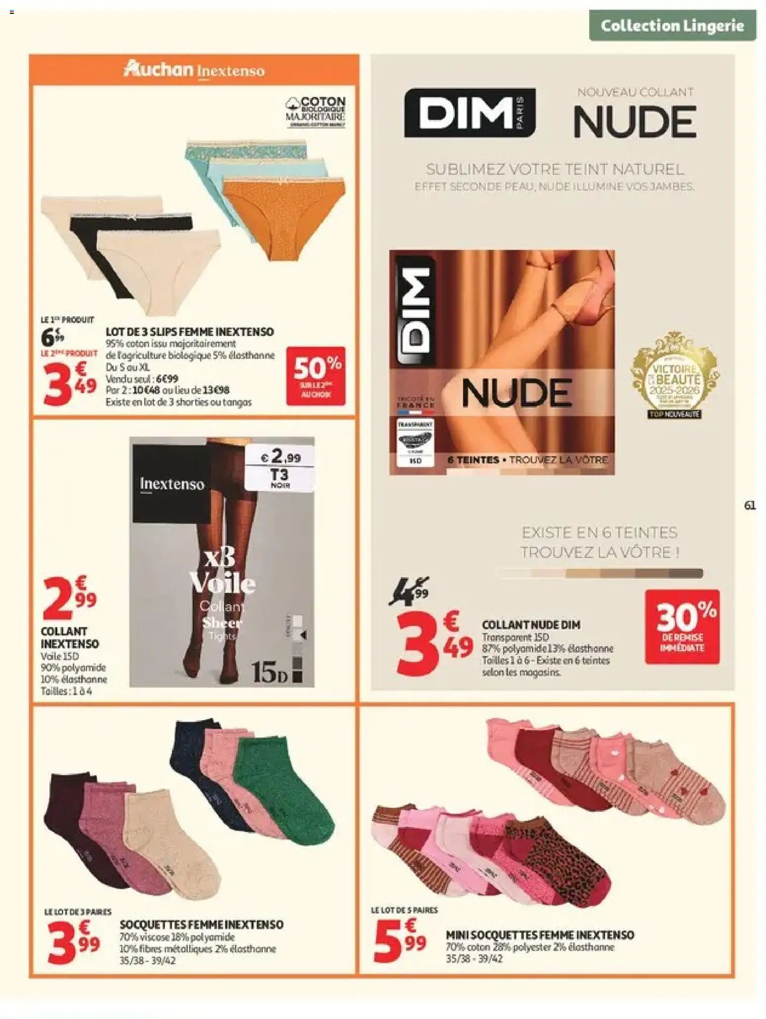 {H1} | Page: 61 | Produits: Coton, Collant, Slips
