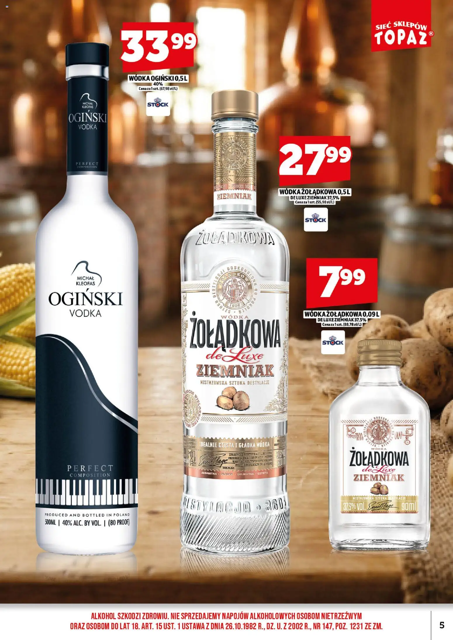 Topaz gazetka alkoholowa od 01.09.2026 | Strona: 7 | Produkty: Ogiński, Wódka Ogiński, Vodka, Wódka