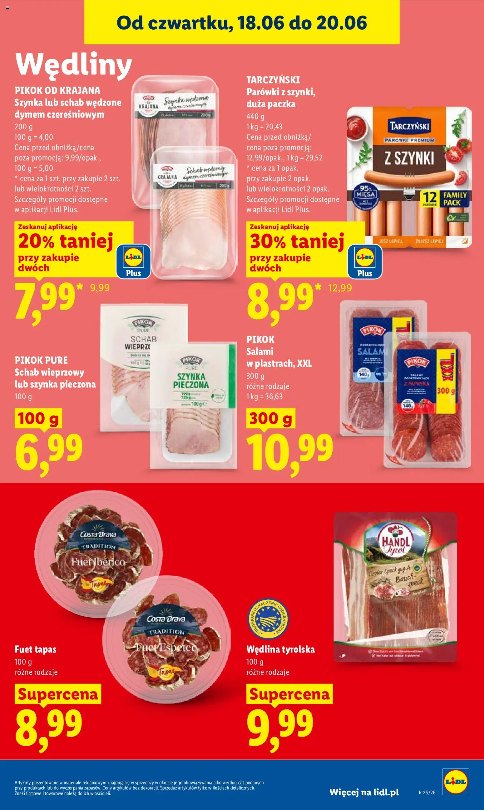 Lidl Polsko leták od 18.06.2026 | Strana: 51 | Produkty: Tapas, Salám, Fuet, Pikok