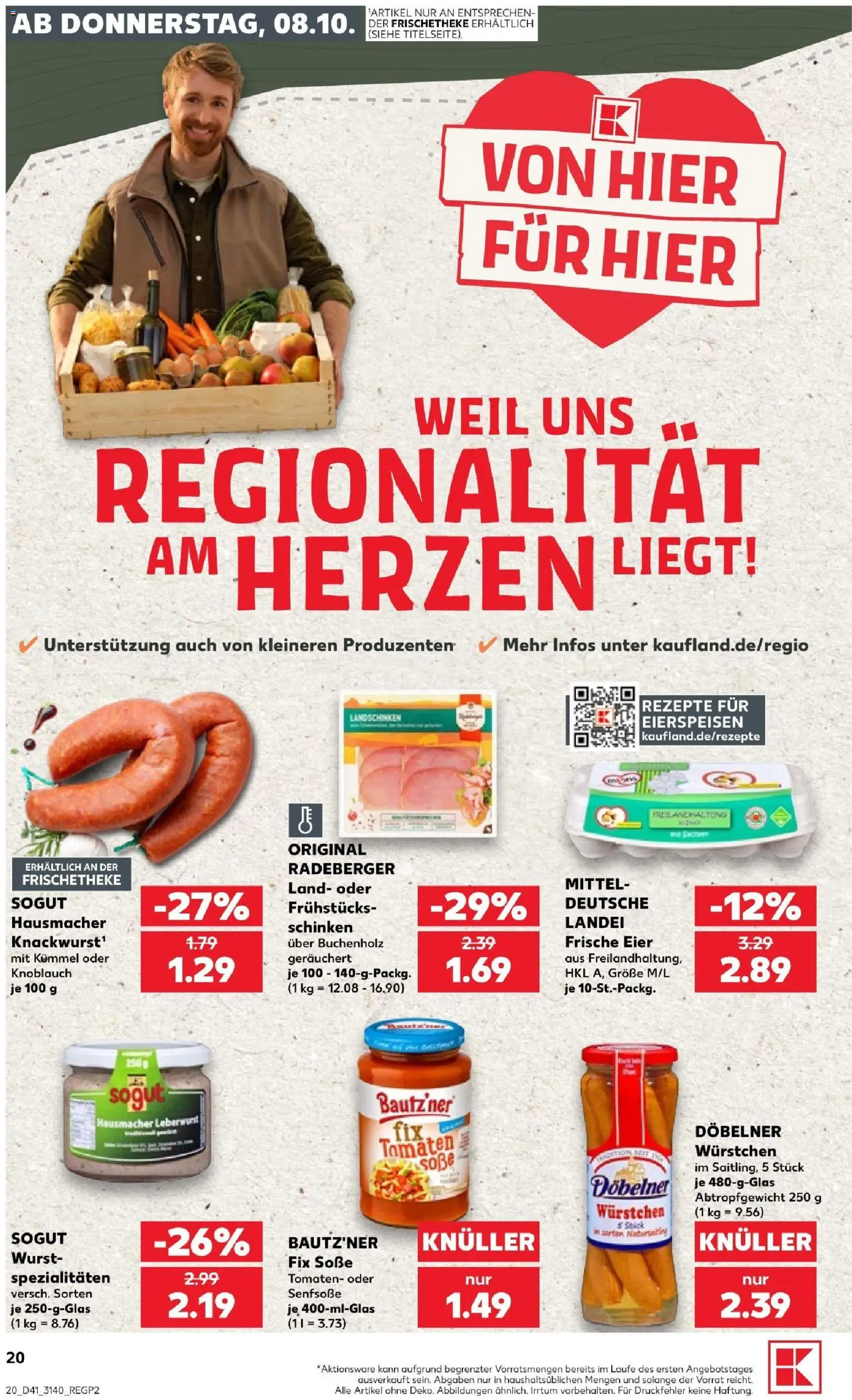 Kaufland Prospekt Leipzig – gültig ab 08.10.2026 | Seite: 22 | Produkte: Spezialitäten, Soße, Knoblauch, Schinken