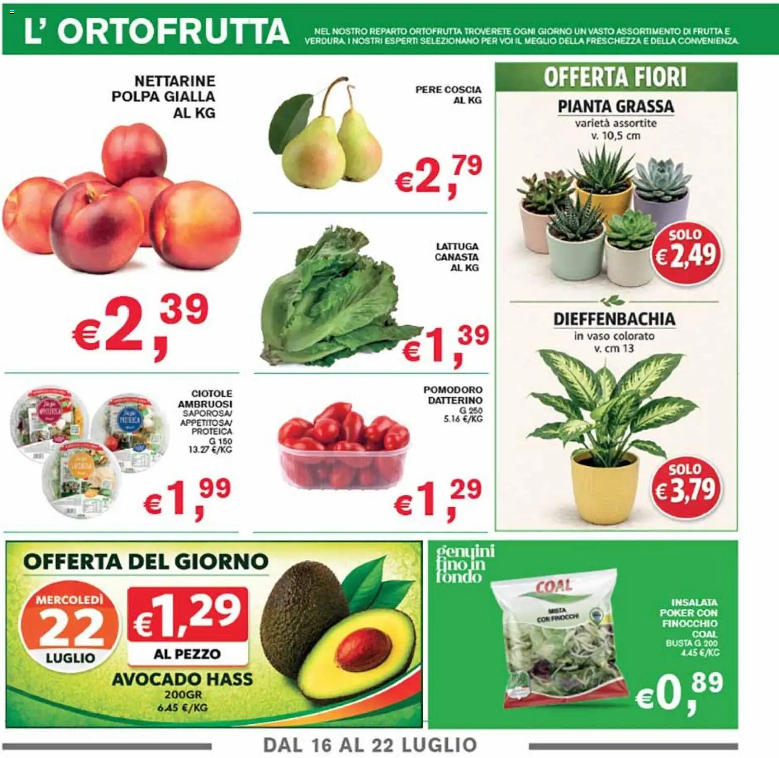 Volantino Coal del 16/07/2026 | Pagina: 2 | Prodotti: Avocado, Frutta, Pomodoro, Vaso