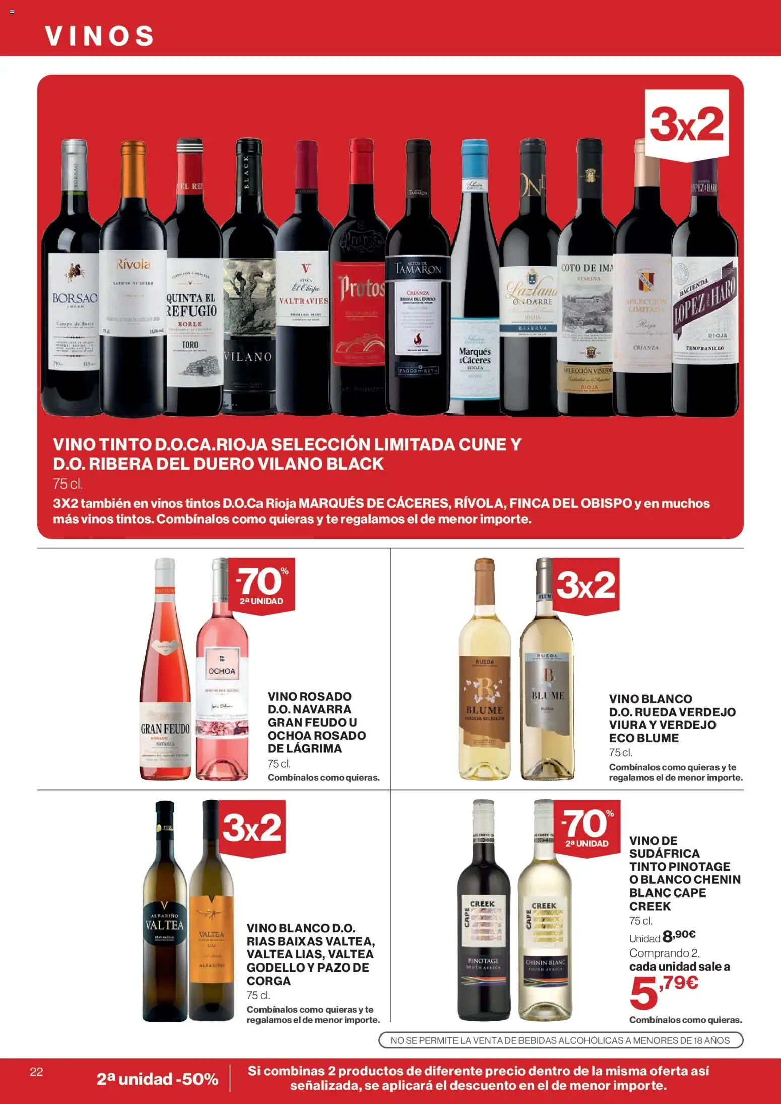 Supercor folleto │ válido desde el 26/08/2026 | Página: 22 | Productos: Vino tinto, Vino, Té, Vino blanco