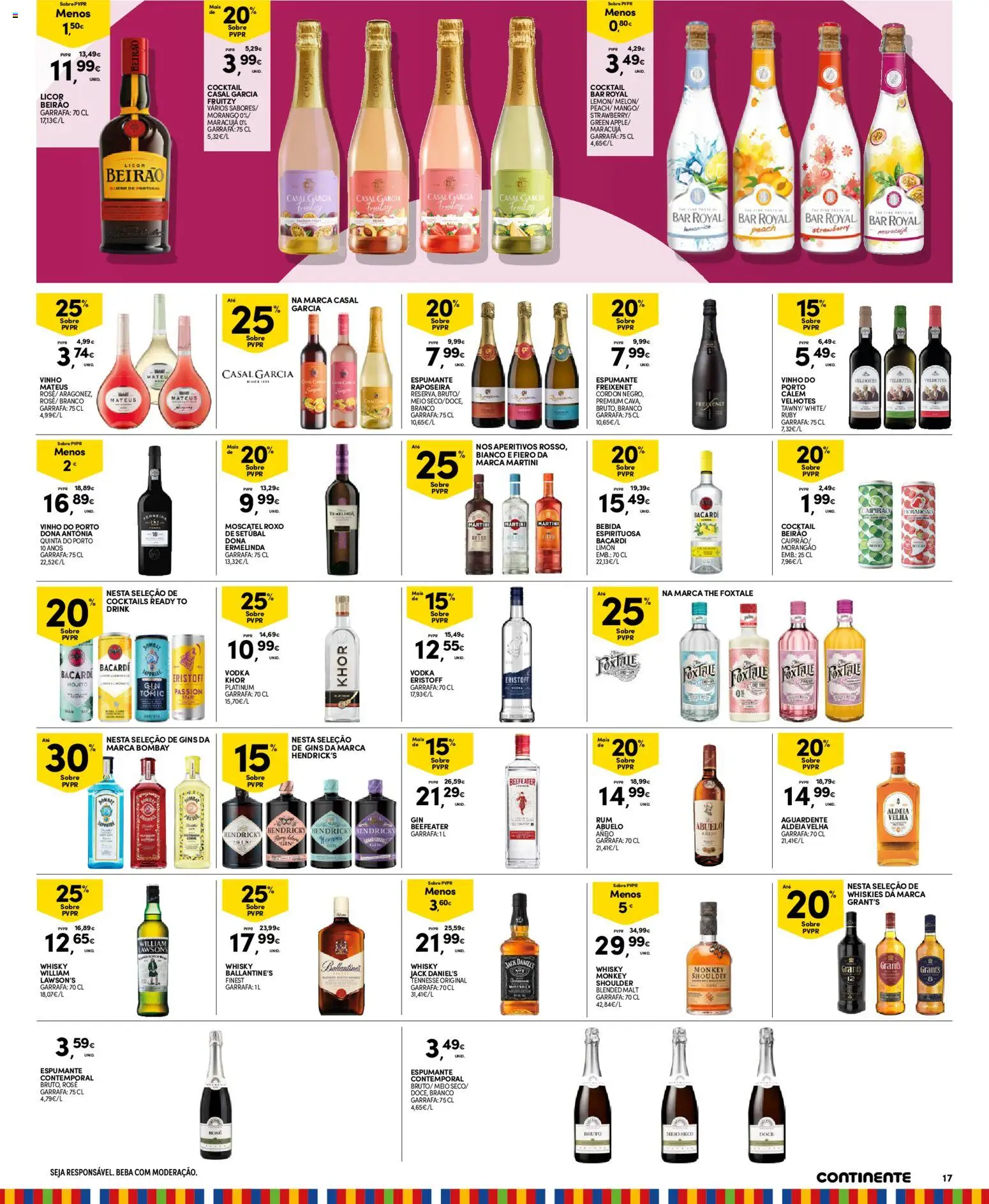Continente Madeira │ válido de 11/08/2026 | Página: 17 | Produtos: Licor, Vinho, Cocktails, Ballantine's