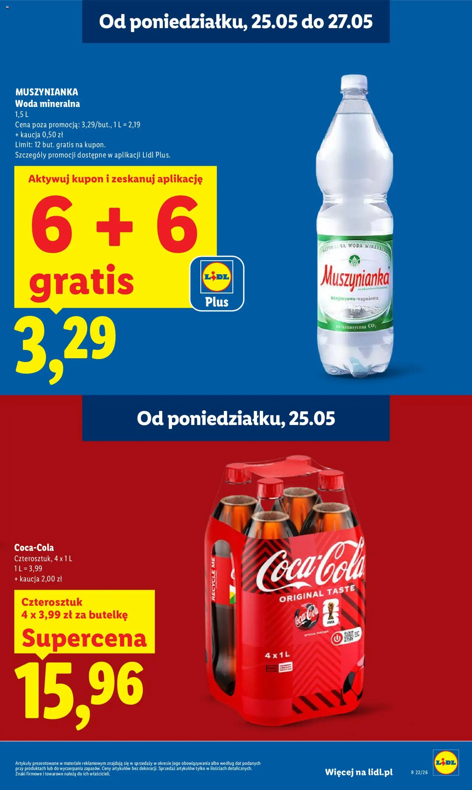 Lidl gazetka od 25.05.2026 | Strona: 23 | Produkty: Muszynianka, Woda