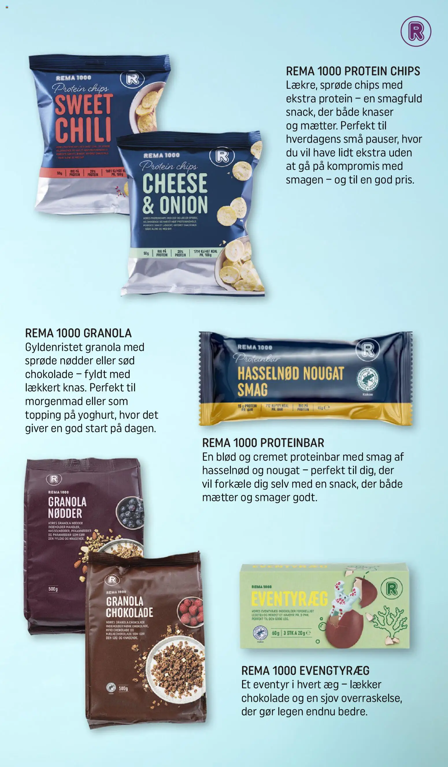 Rema 1000 tilbudsavis – gyldig fra 18.04.2026 | Side: 9 | Produkter: Chokolade, Chips, Nødder, Løg