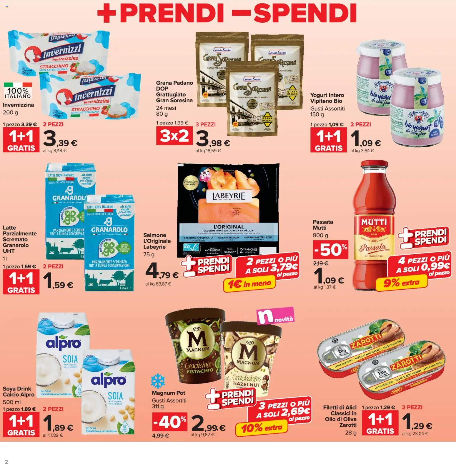 Volantino Carrefour del 13/07/2026 | Pagina: 2 | Prodotti: Salmone affumicato, Salmone, Olio, Olio di Oliva
