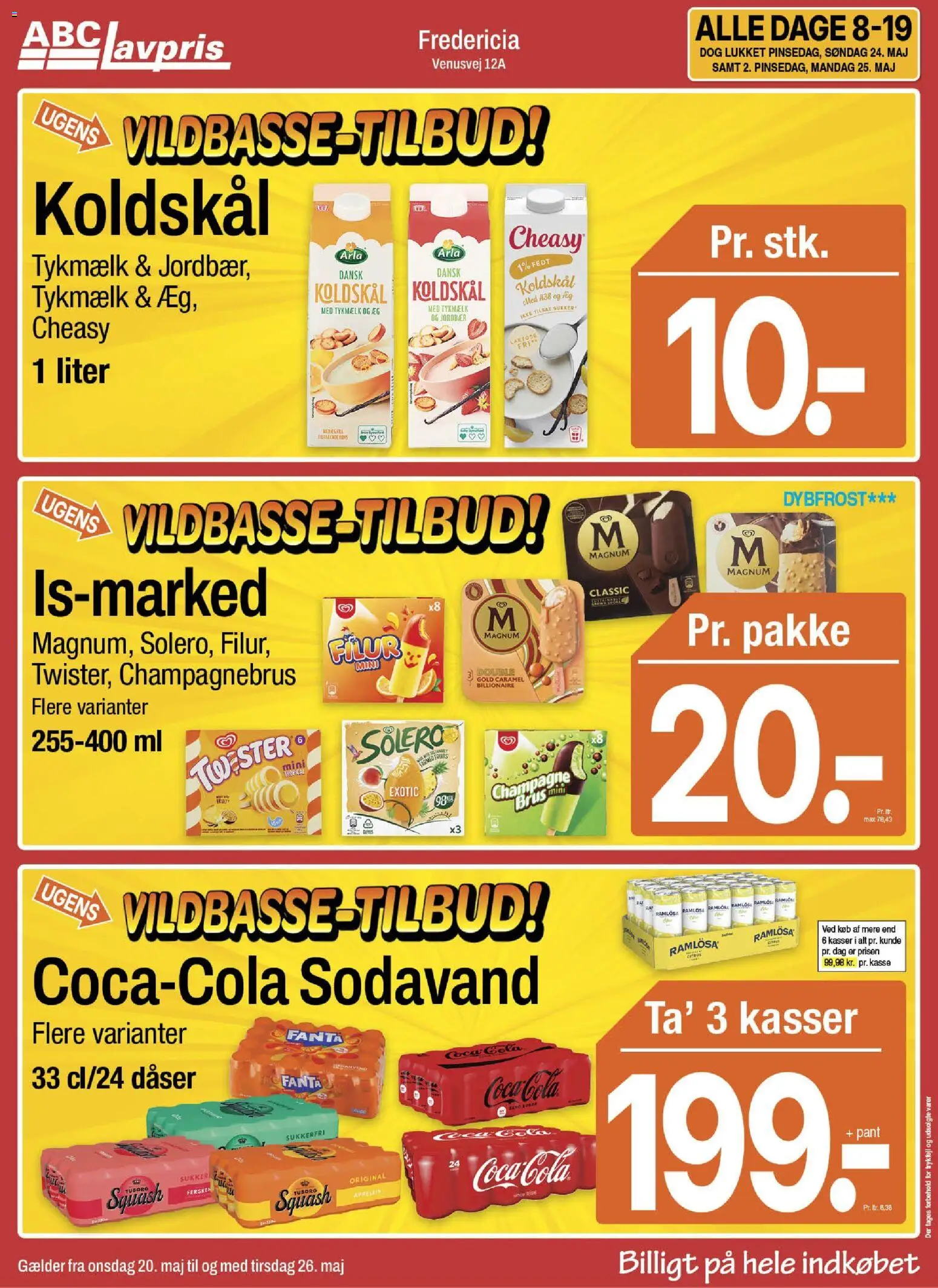 Abc Lavpris tilbudsavis – gyldig fra 20.05.2026 | Side: 2 | Produkter: Jordbær, Koldskål, Sodavand, Sukker