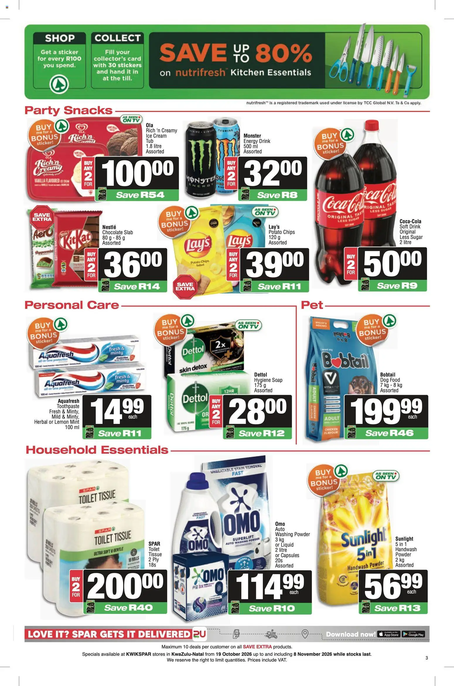 New KWIKSPAR catalogue – valid from 19/10/2026 | Page: 3 | Products: Vanilla, Snacks, Chips, Cream