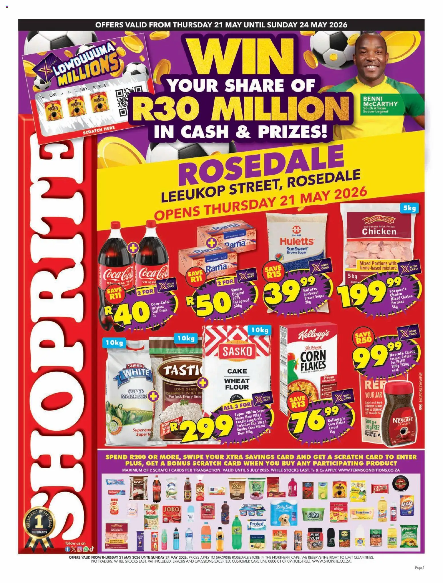 New Shoprite catalogue – valid from 21.05.2026 | Page: 1 | Products: Cake, Flour, Flakes, Sugar