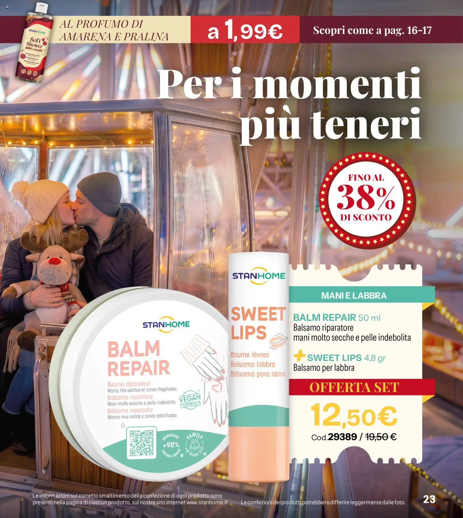 Volantino Stanhome del 27/10/2026 | Pagina: 23 | Prodotti: Vegan, Balsamo, Balsamo per labbra, Profumo