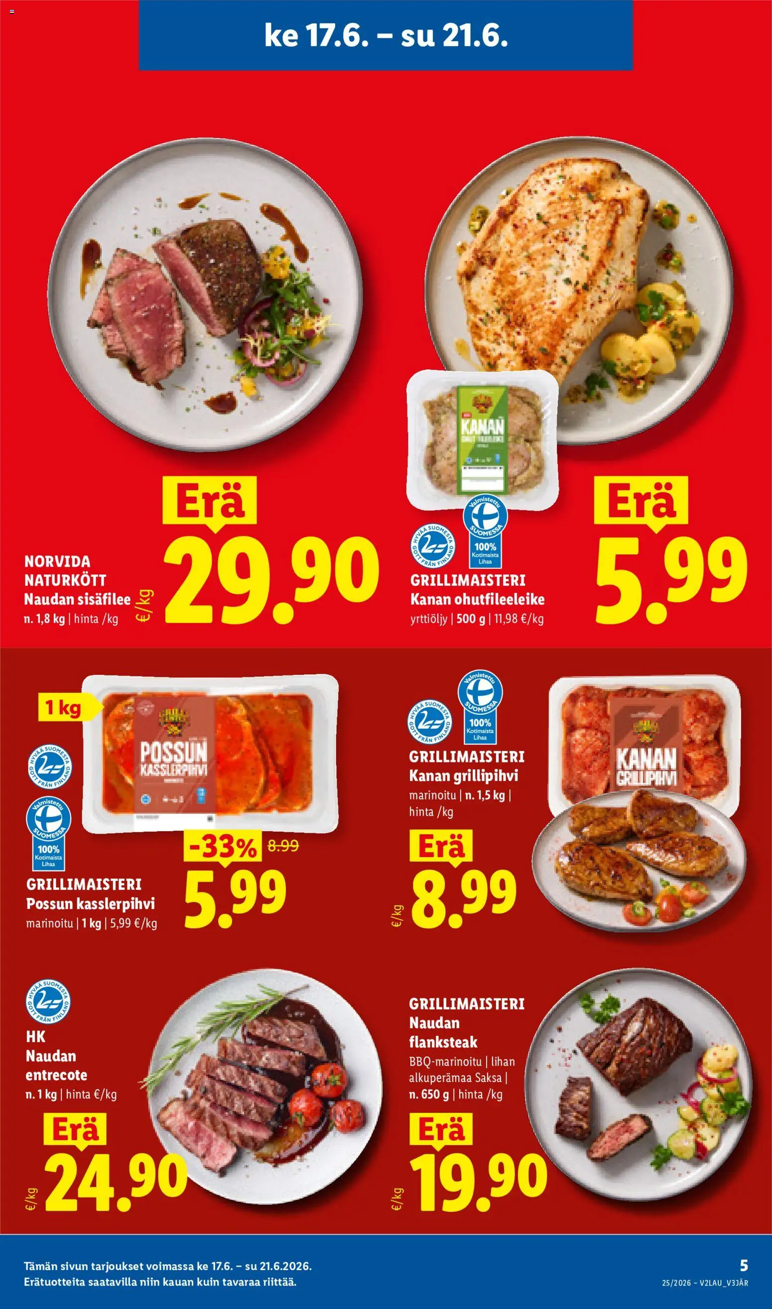 Lidl tarjoukset - Helsinki – voimassa 17.06.2026 alkaen | Sivu: 5 | Tuotteet: Entrecote