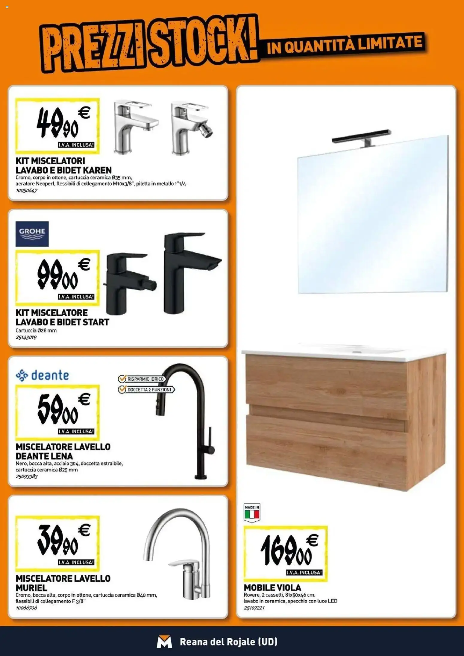 Nuovo TECNOMAT catalogo Reana del Rojale dal 27/08/2026 > offerte anteprima 🛍️ | Pagina: 5 | Prodotti: Mobile, Lavello, Miscelatore, Specchio