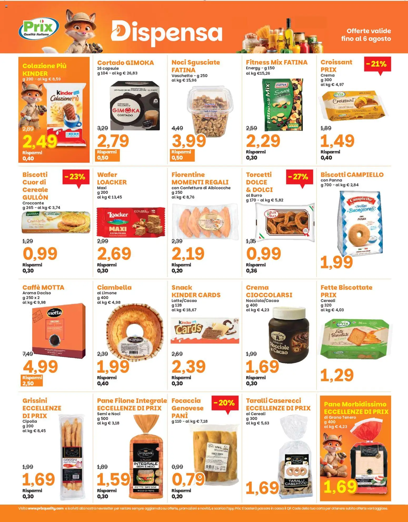 Volantino Prix del 28/07/2026 | Pagina: 21 | Prodotti: Caffè, Cd, Limone, Taralli