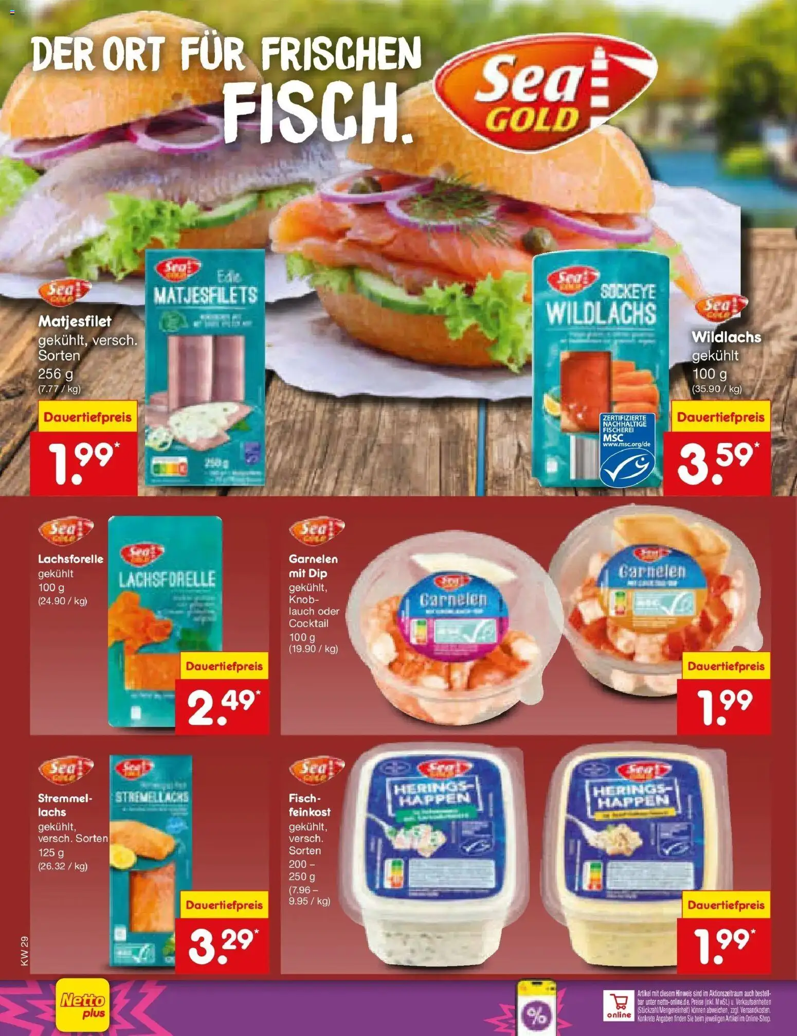 Netto Marken-Discount Prospekt Ludwigshafen-Edigheim – gültig ab 13.07.2026 | Seite: 62 | Produkte: Garnelen, Fisch, Lachs, Lauch