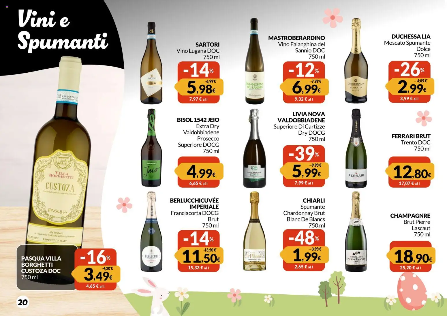 Volantino Galassia del 12.03.2026 | Pagina: 20 | Prodotti: Prosecco, Vino, Spumante, Champagne