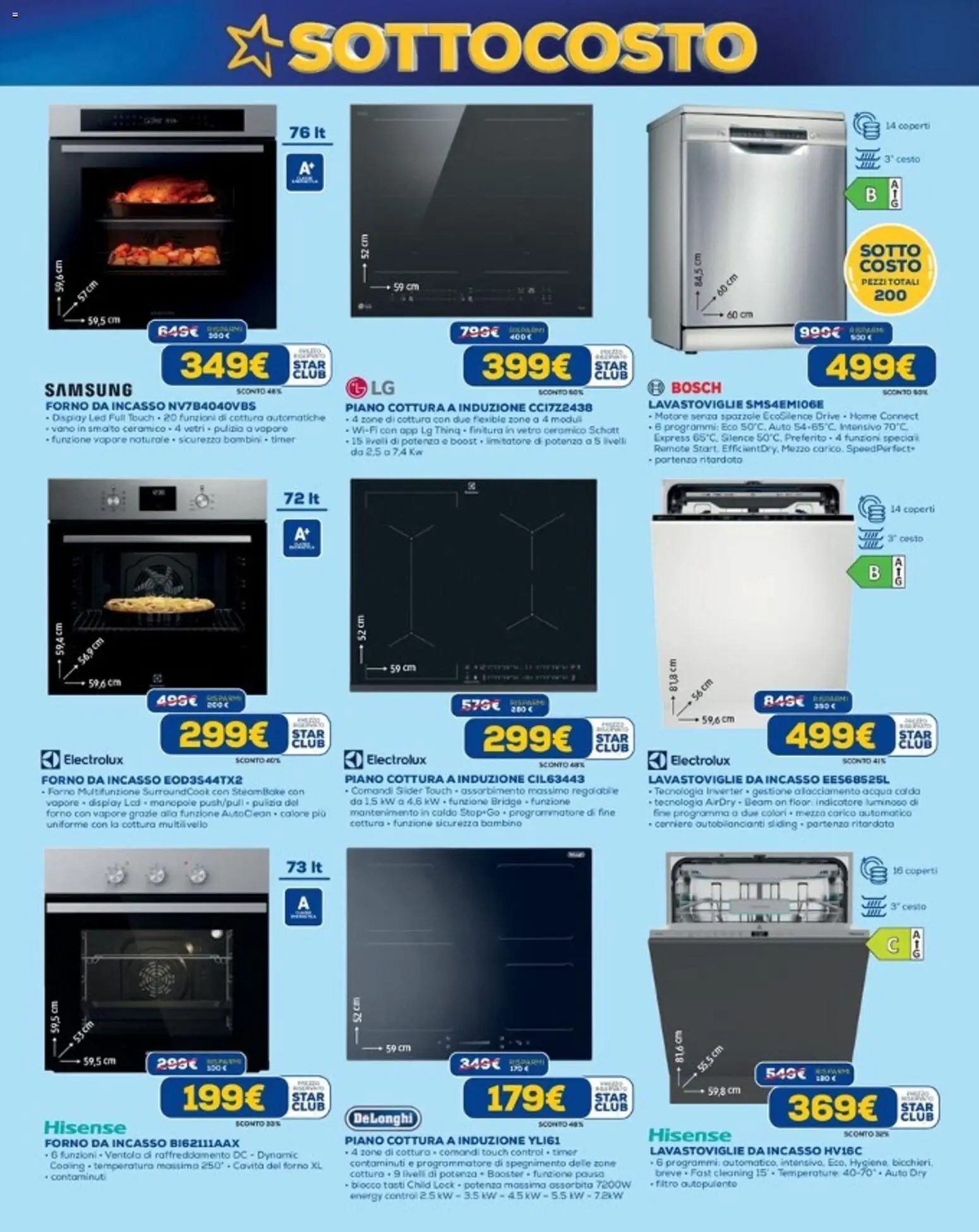 Volantino Euronics del 10/09/2026 | Pagina: 2 | Prodotti: Piano cottura a induzione, Acqua, The, Samsung